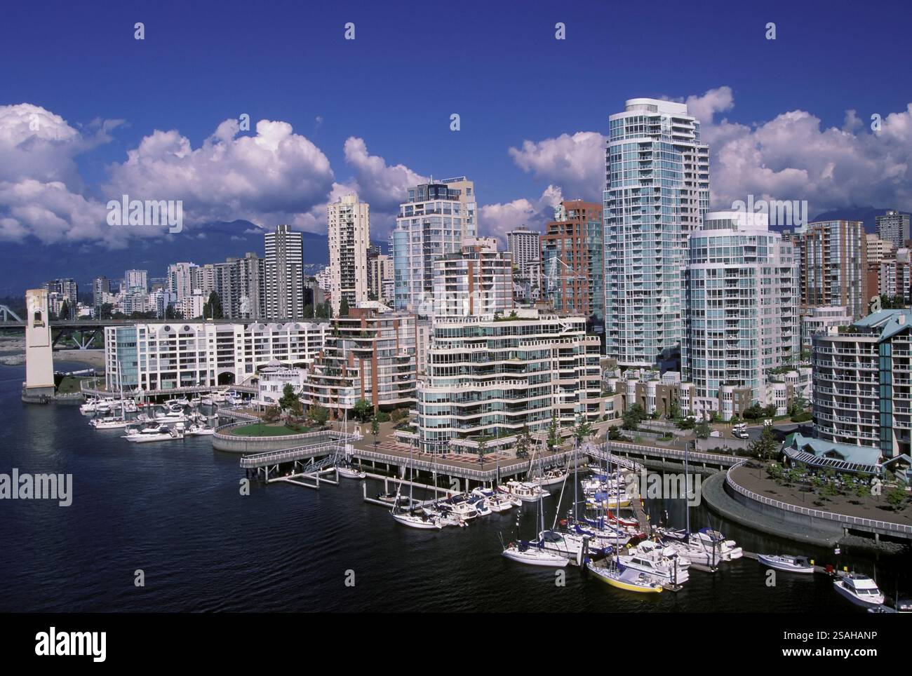 Aerial view false creek downtown hi-res stock photography and images ...