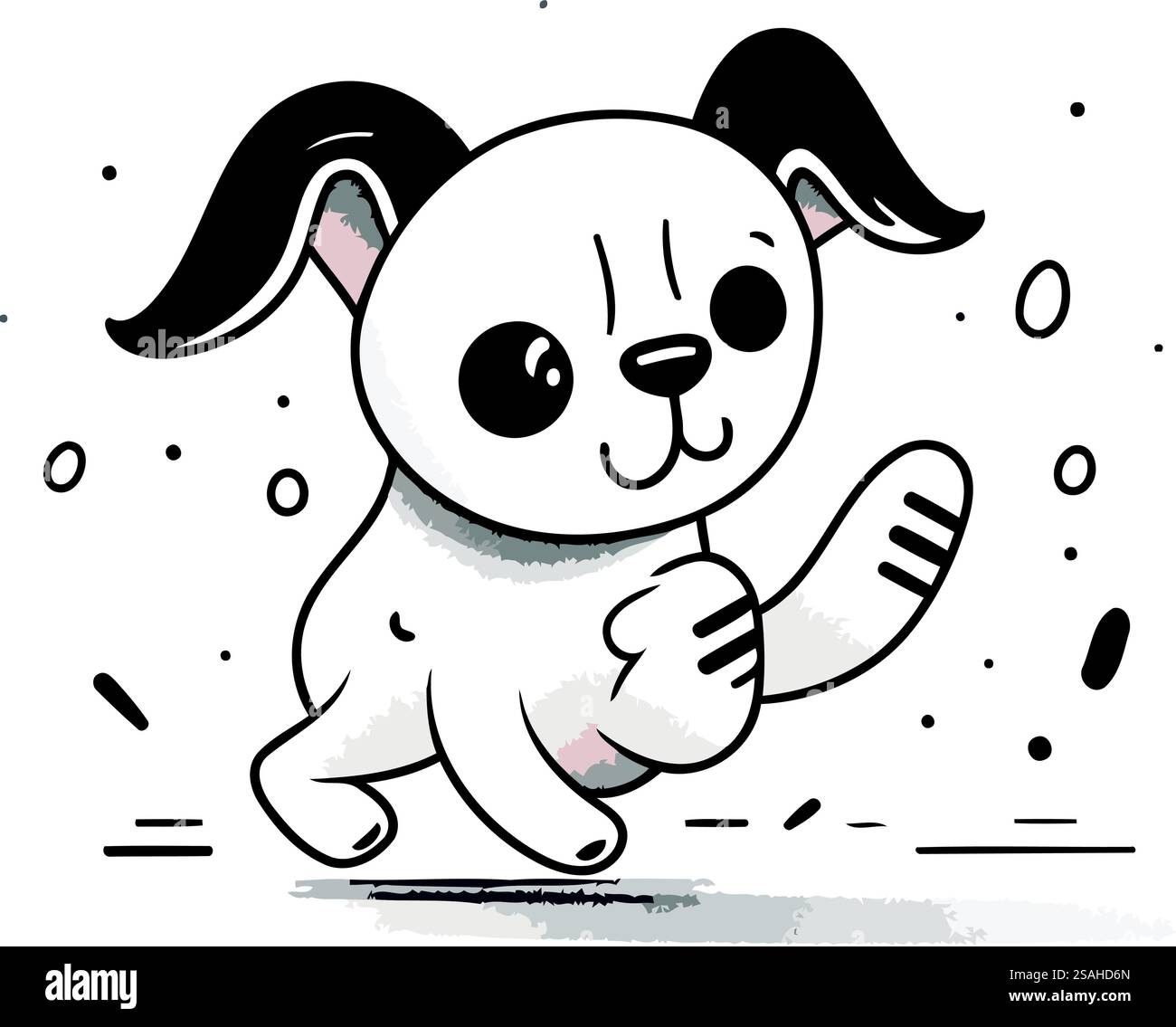 Cute dog vector illustration. Hand drawn cartoon doodle Stock Vector ...