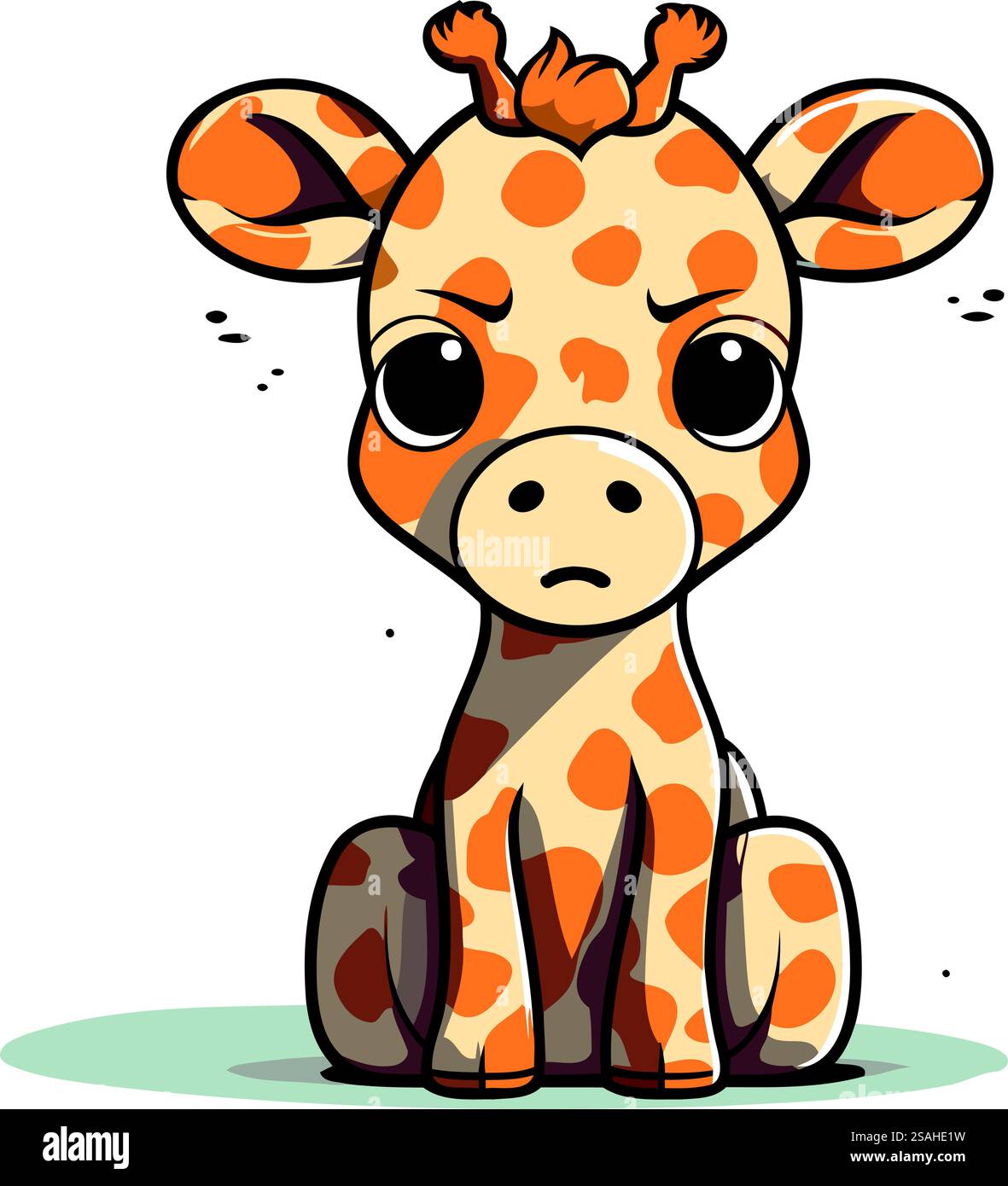 Cute cartoon giraffe. Vector illustration isolated on white background ...