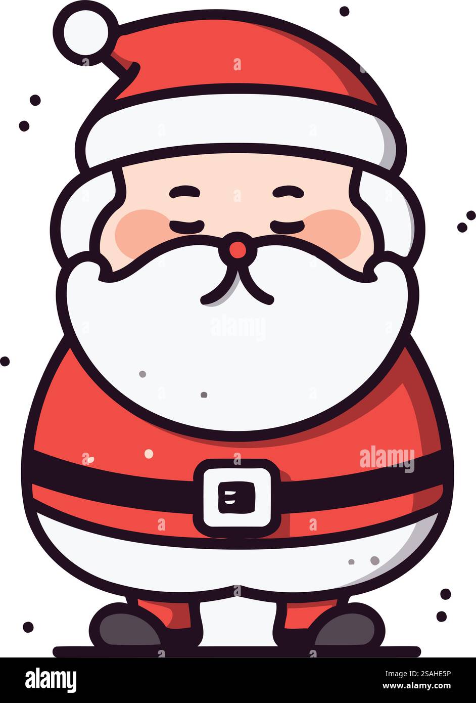 Santa Claus line icon. Cartoon Santa Claus vector illustration. Santa ...