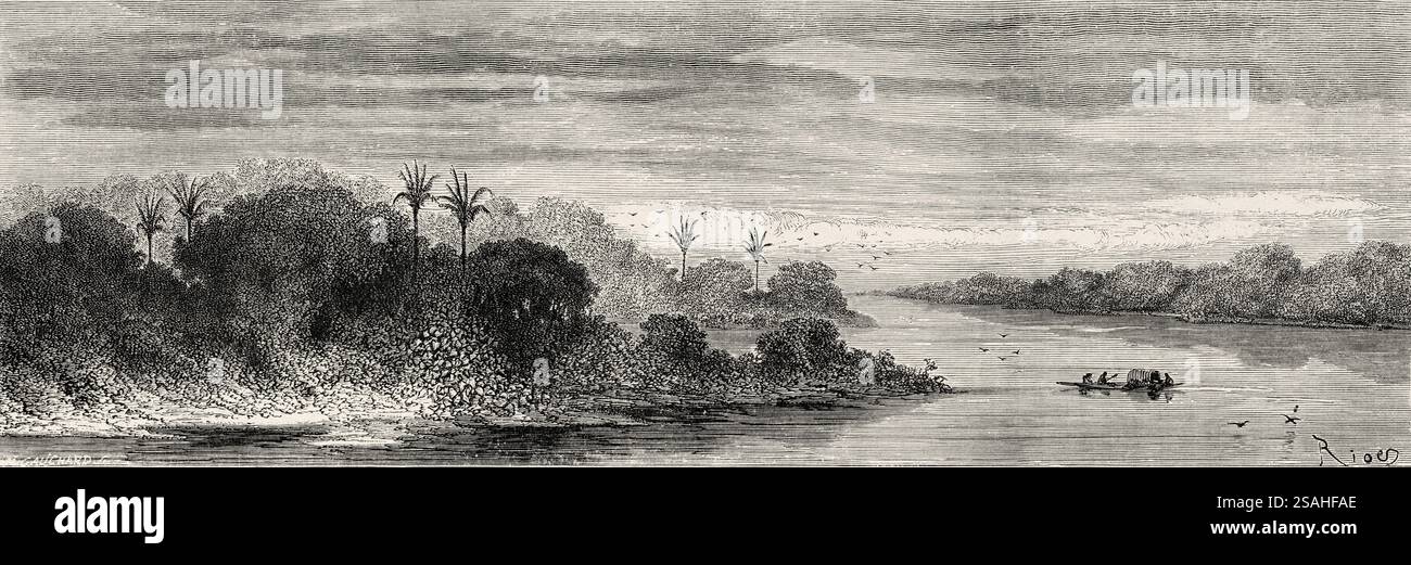 The Javary River, tributary of the Amazon that forms the boundary ...