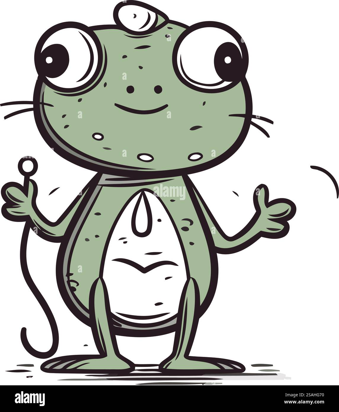 Cartoon frog. Vector illustration of a funny frog. Cartoon frog Stock ...