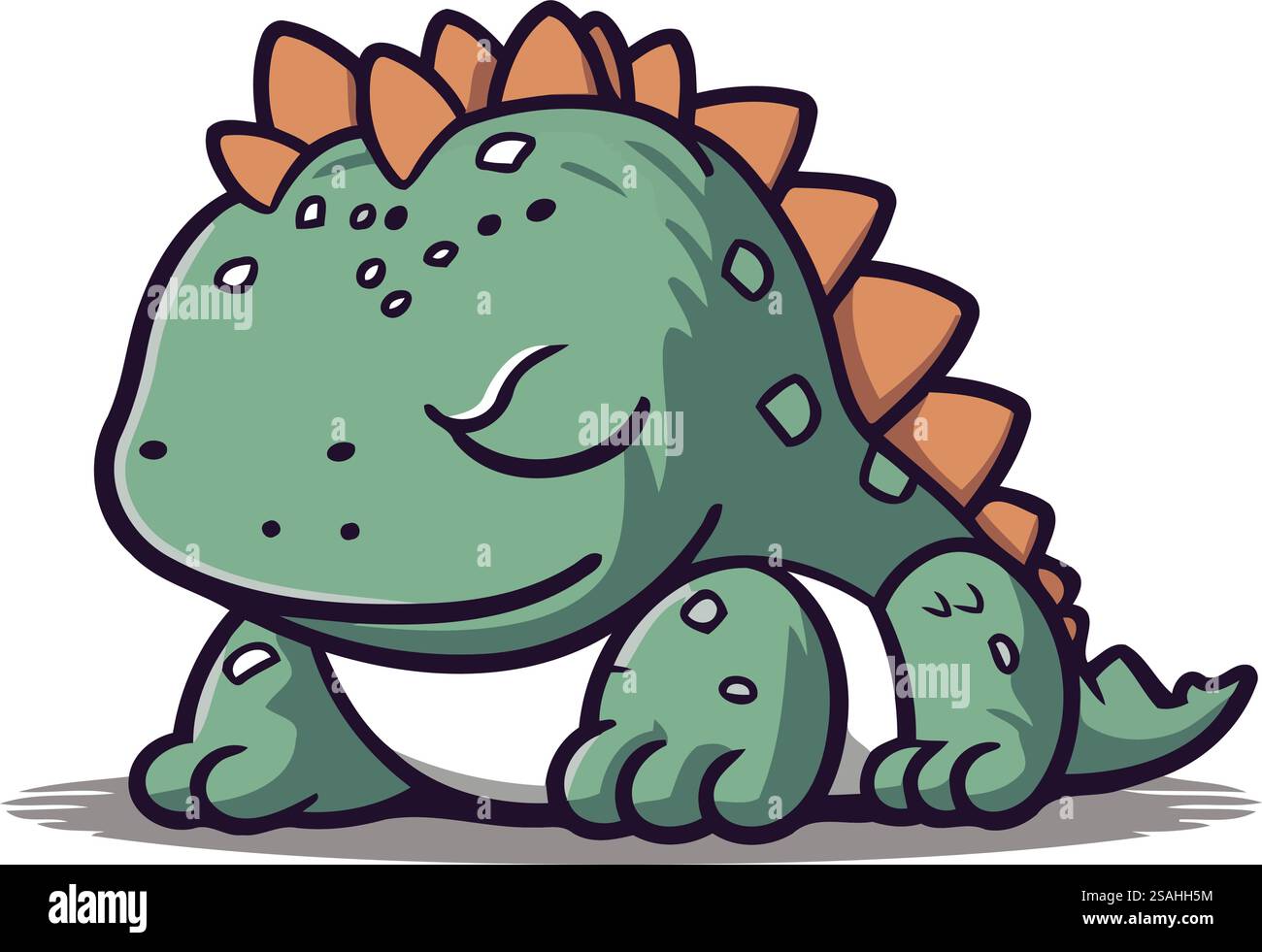 Cute Dinosaur Cartoon Vector Illustration. Isolated On White Background ...
