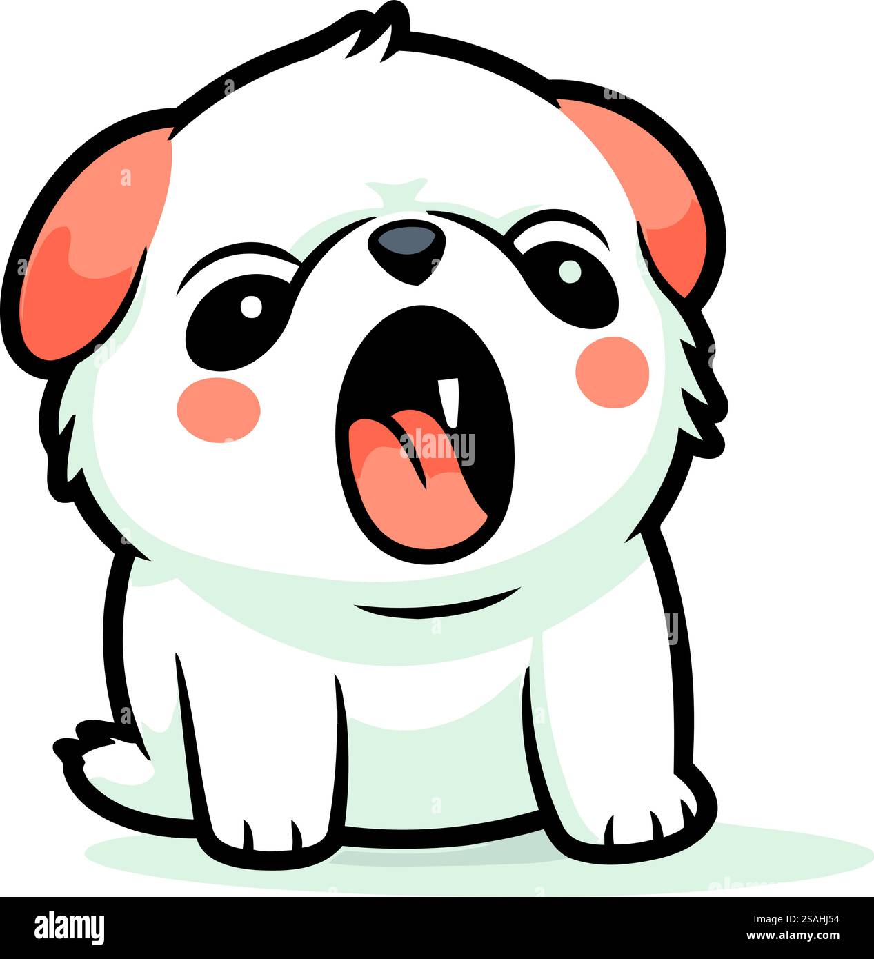 Cute cartoon dog. Vector illustration isolated on a white background ...