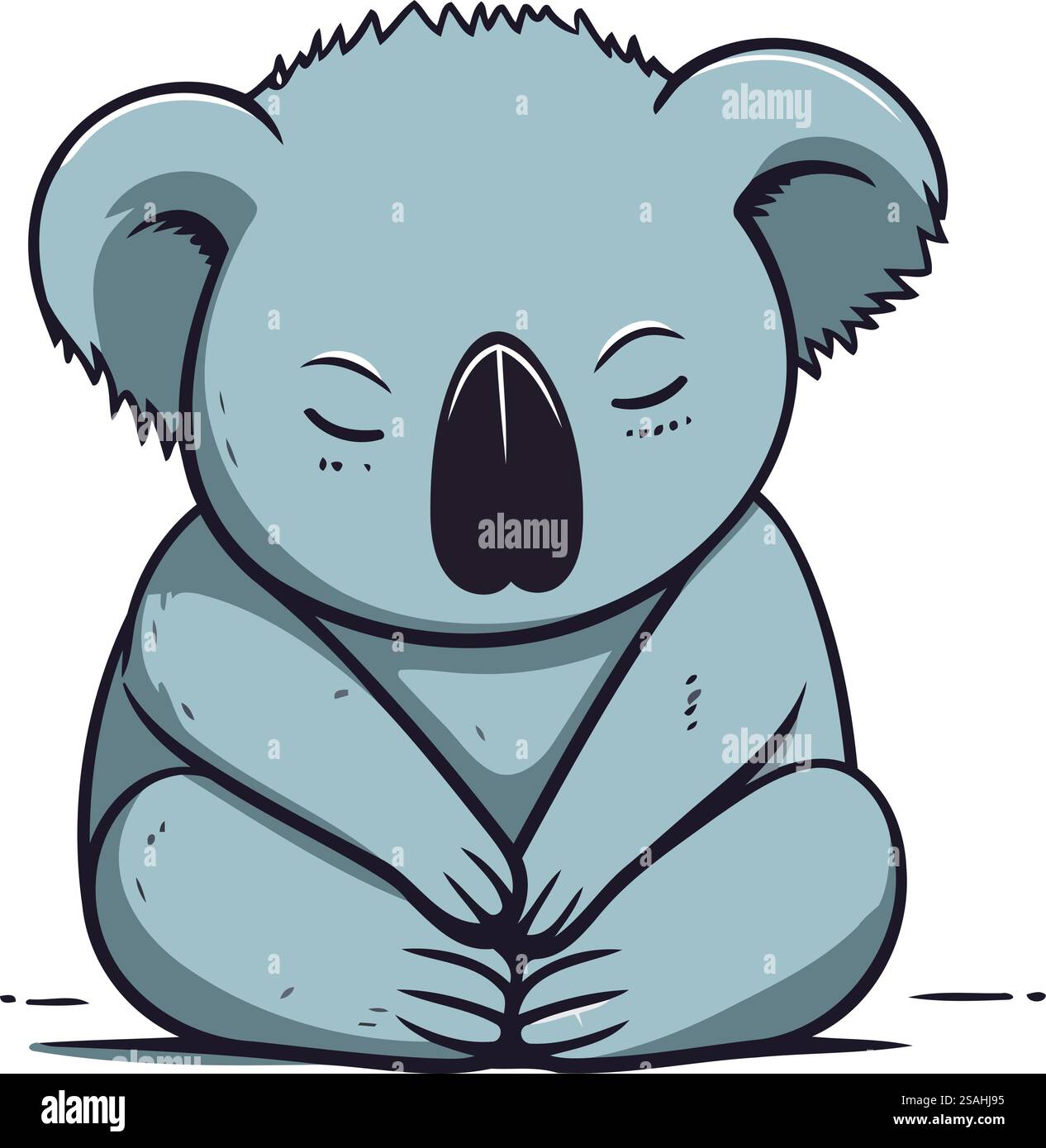 Cute cartoon koala. Vector illustration of a cute koala Stock Vector ...