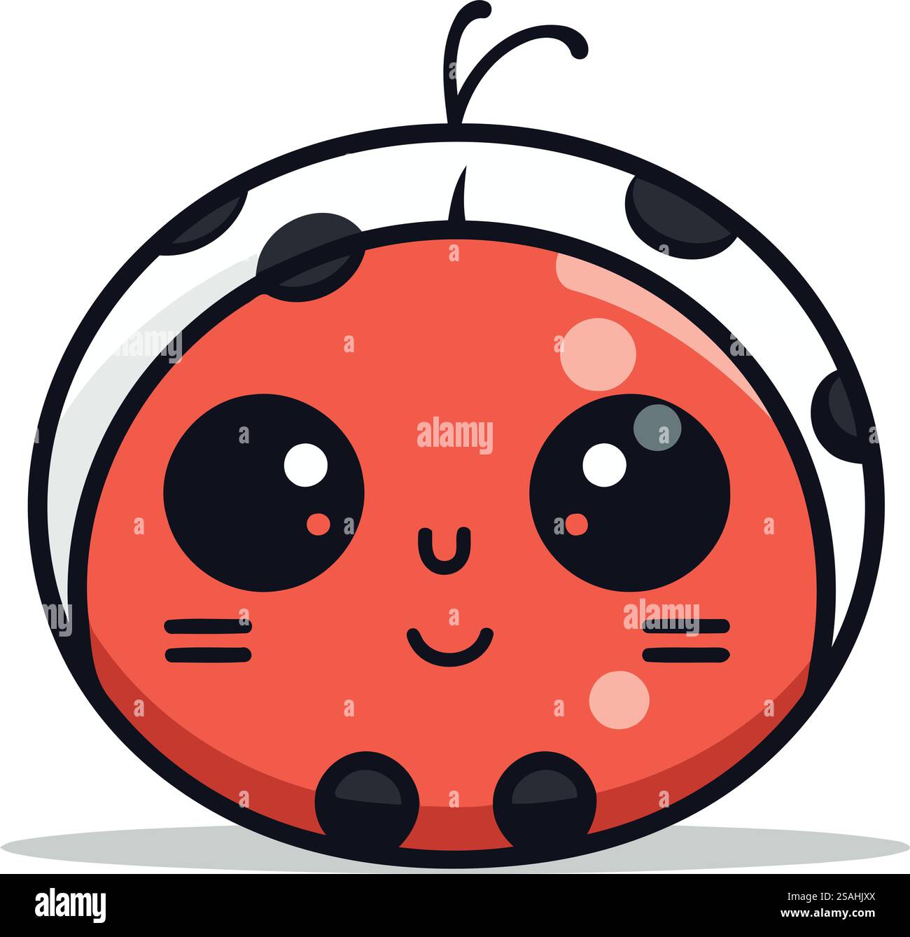 Ladybug cute cartoon vector illustration isolated on white background ...