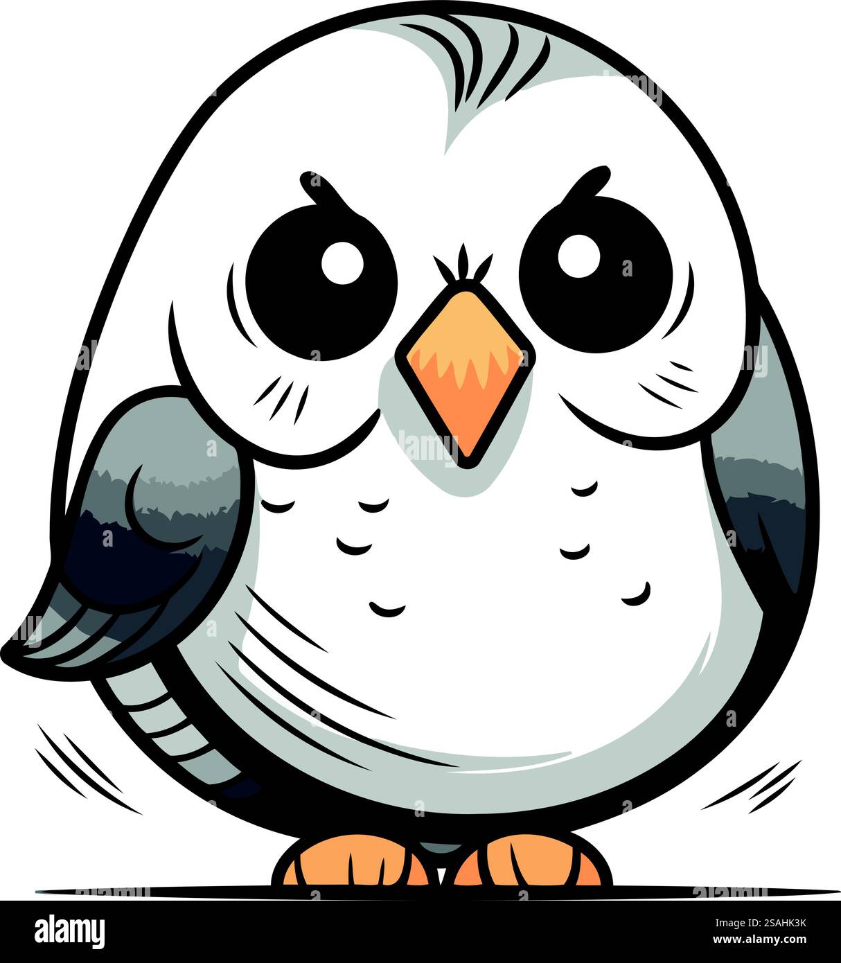 Cute cartoon owl. Vector illustration isolated on a white background ...