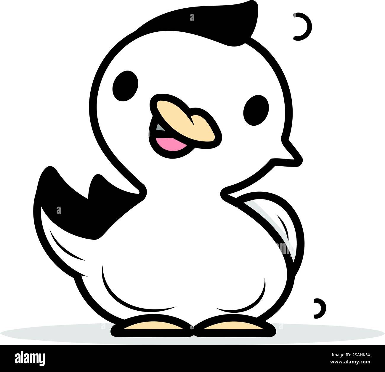 Duck Cartoon Character Vector Illustration. Cute Duck Cartoon Character ...