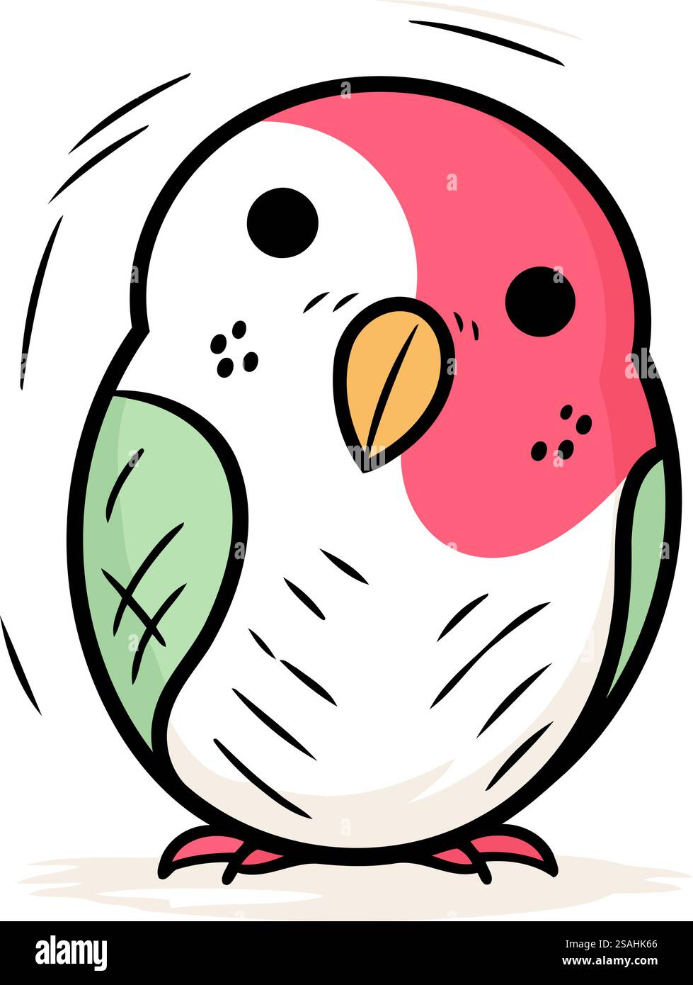 Cute parrot. Hand drawn vector illustration in cartoon style Stock ...