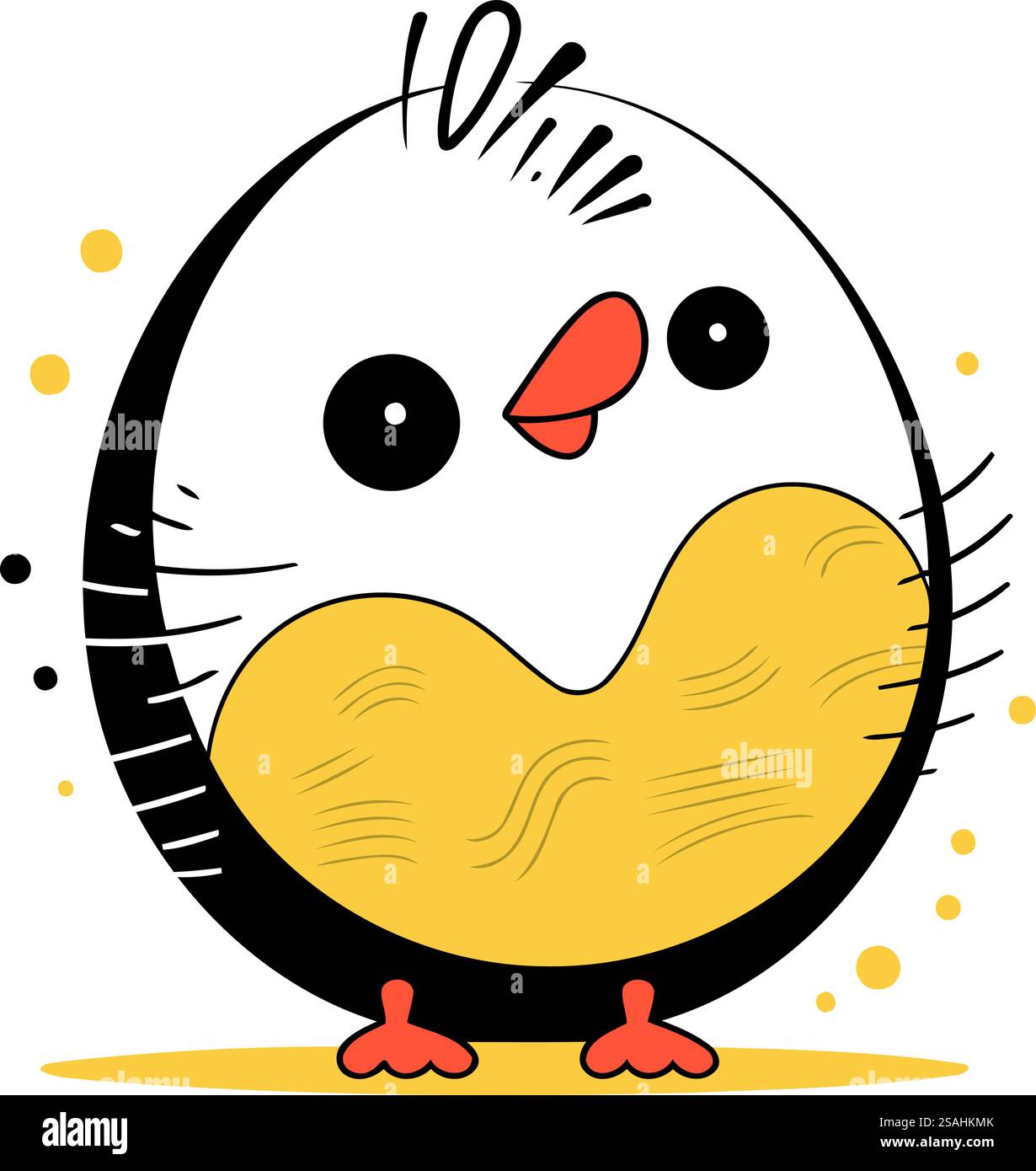 Cute little chick. Vector illustration isolated on a white background ...