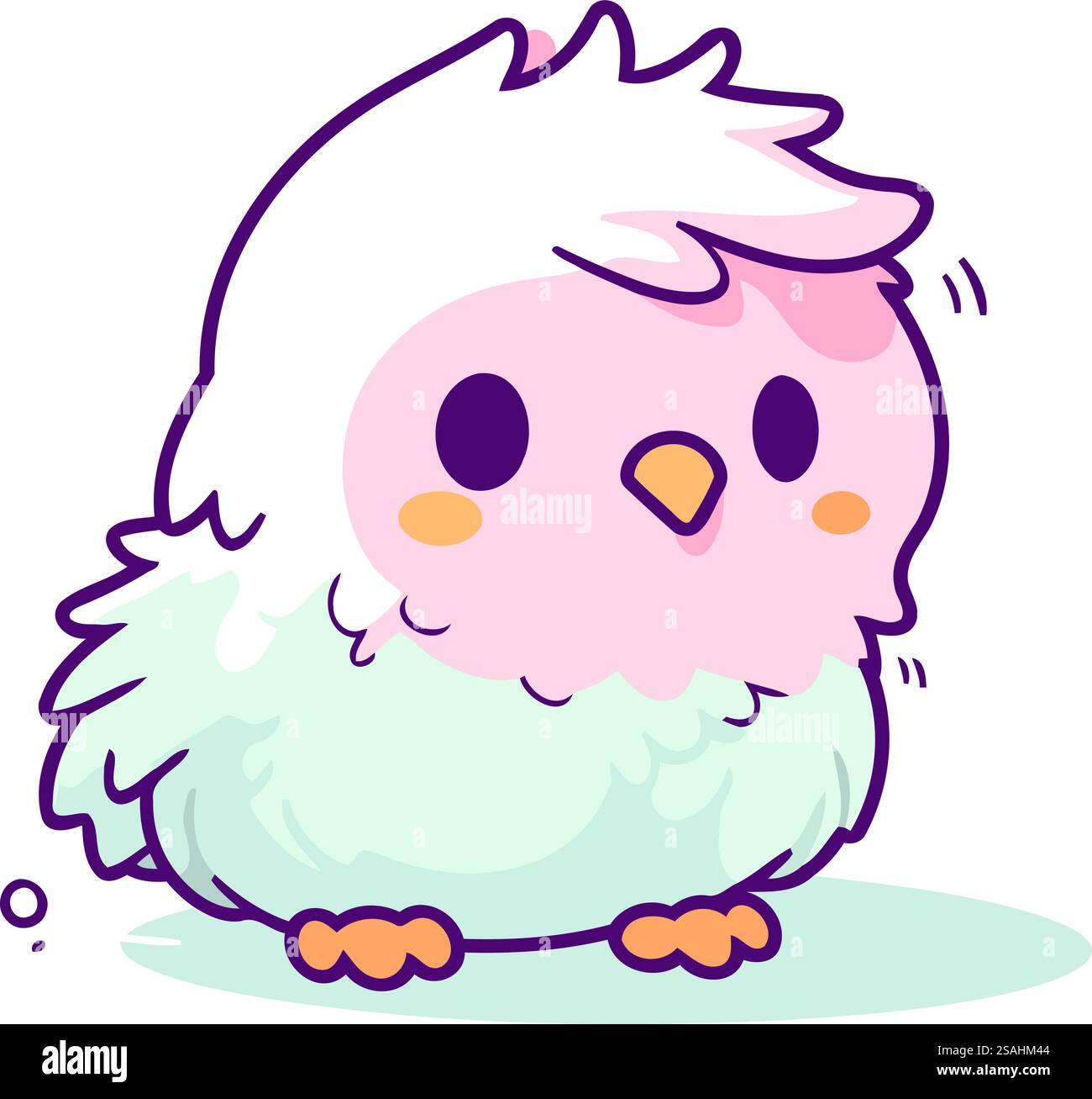 Illustration of a Cute Cartoon Chick on White Background Vector Stock ...