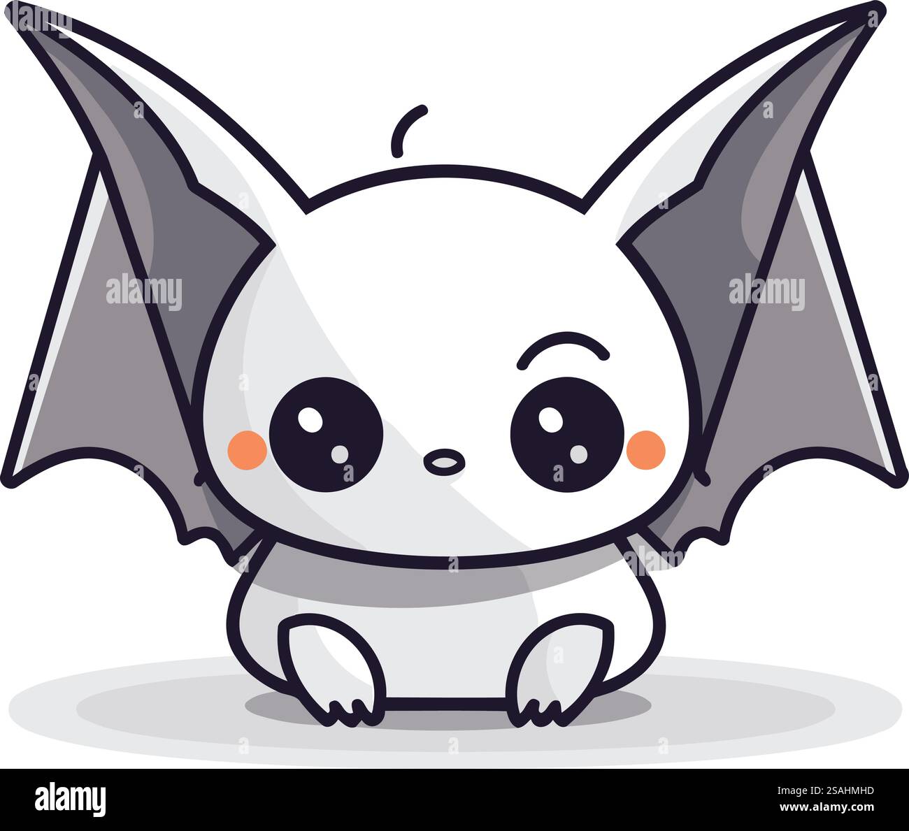 Cute bat cartoon icon. Halloween season and decoration theme. Isolated ...