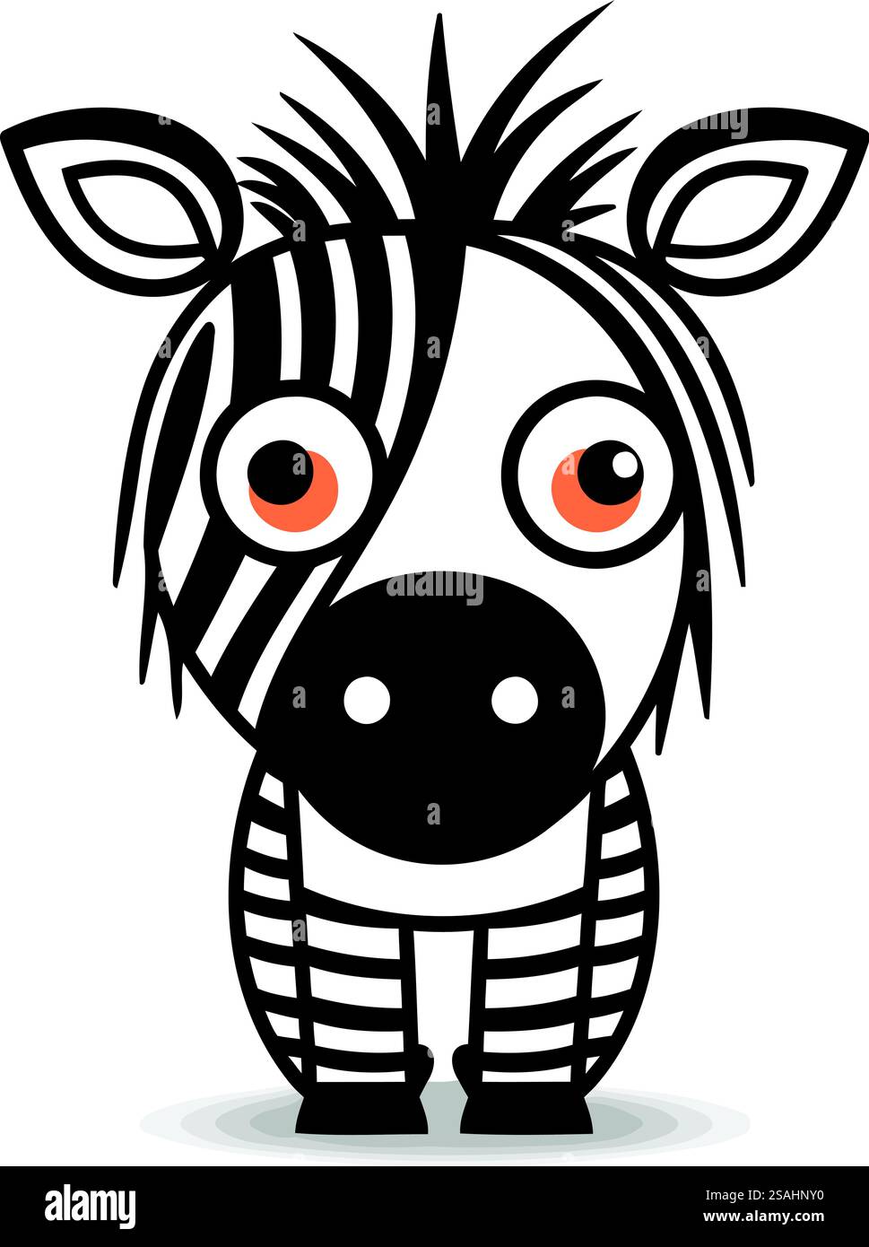 Zebra icon. Cute cartoon zebra. Vector illustration Stock Vector Image ...