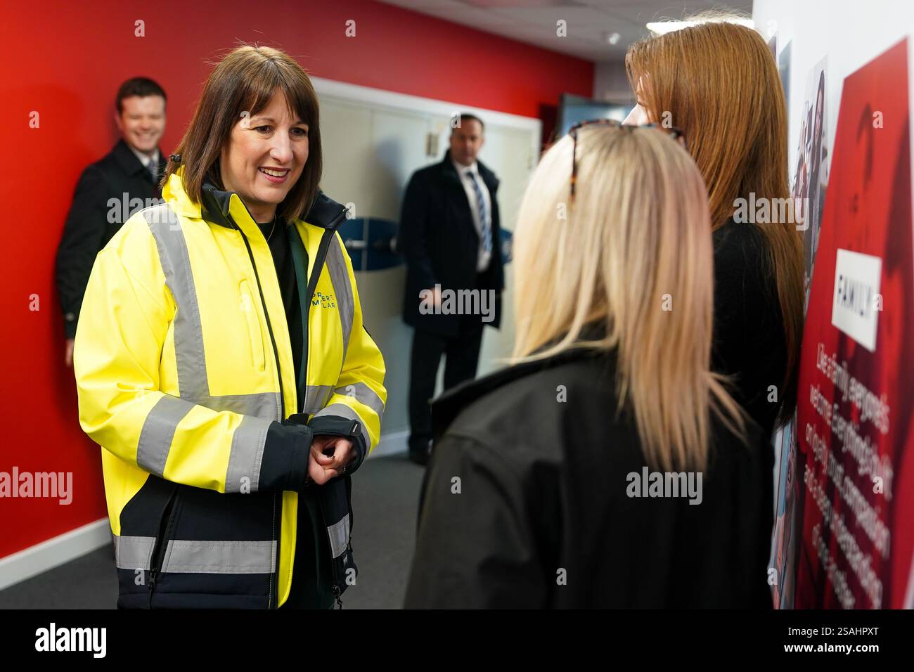 Rachel Reeves Manufacturing Chancellor of the Exchequer Rachel Reeves speaking to apprentices ...