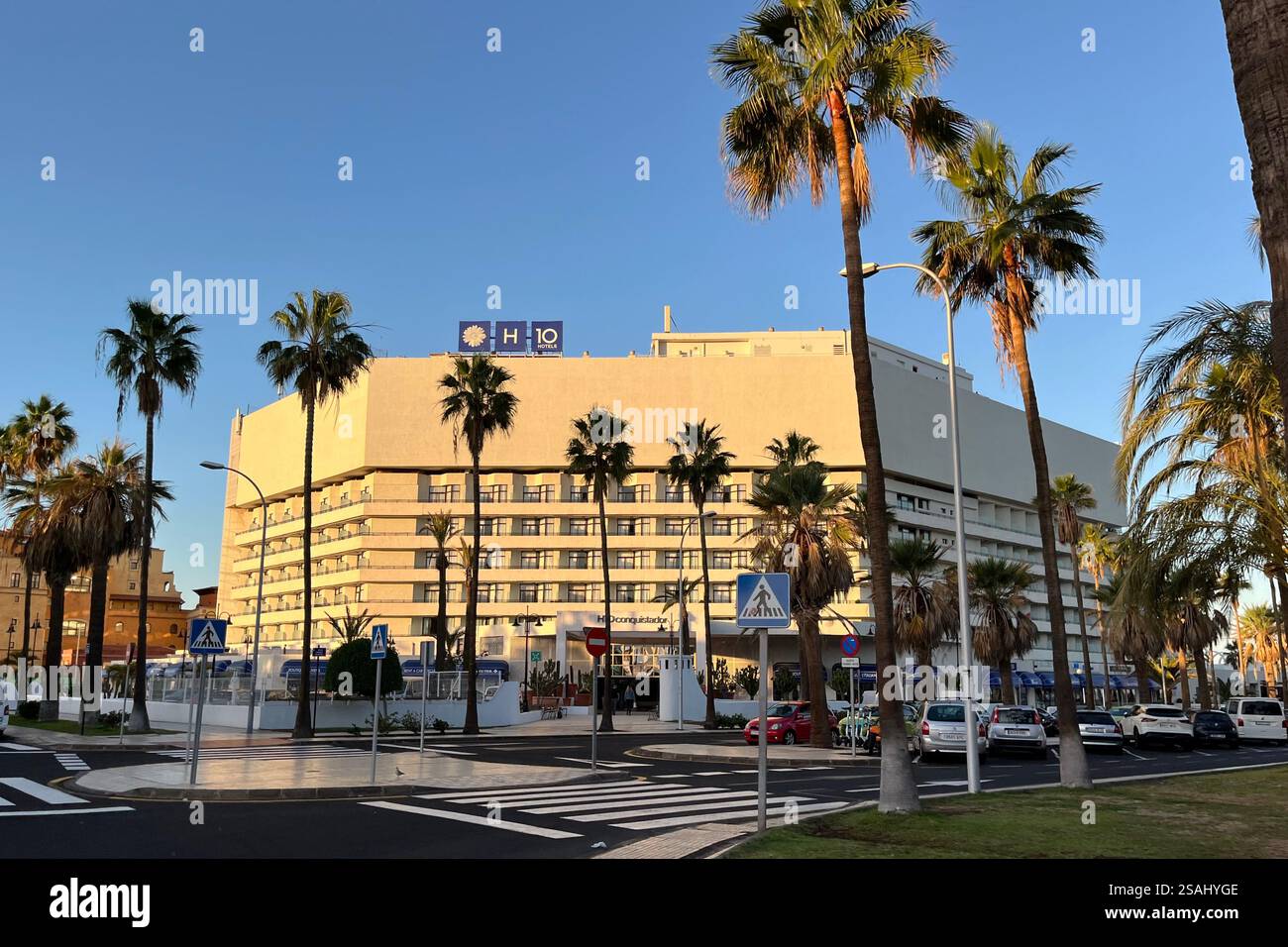 H10 Conquistador Hotel in Playa de las Américas. Arona, Tenerife, Canary Islands, Spain. 15th January 2025. - Smartphone Captured Stock Image