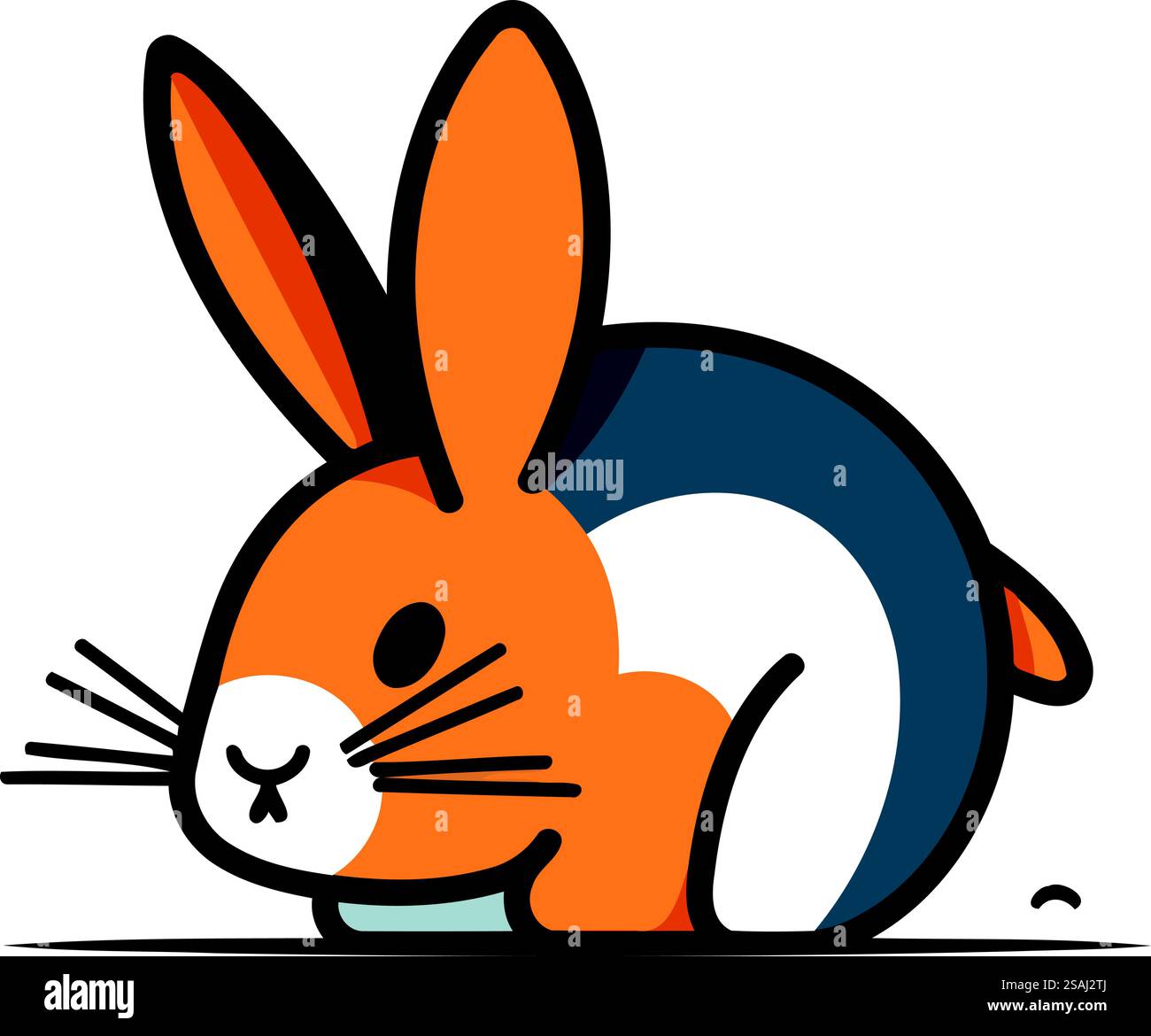 Cute little rabbit. Vector illustration. Isolated on white background ...