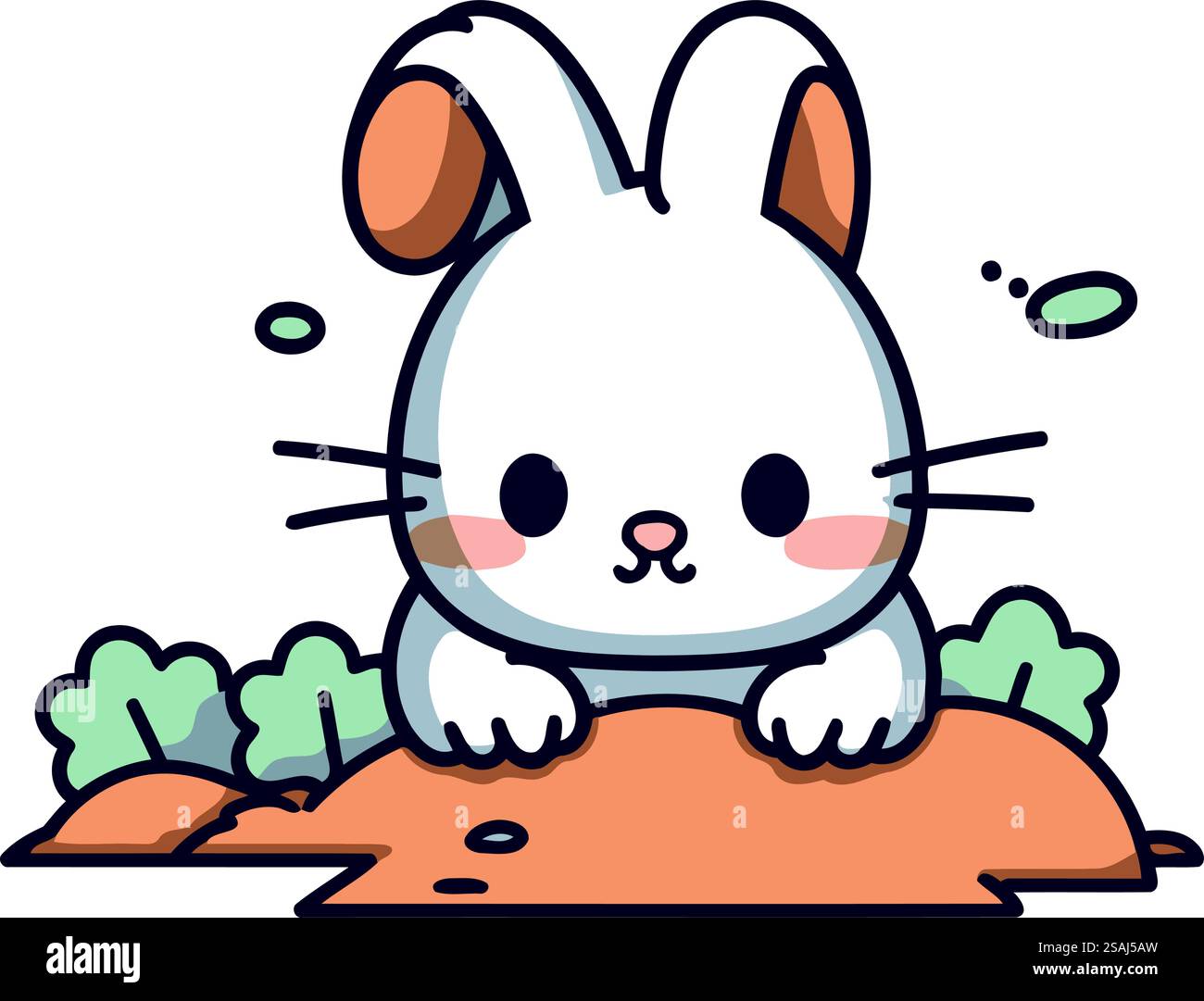 cute rabbit animal cartoon vector illustration graphic design vector ...