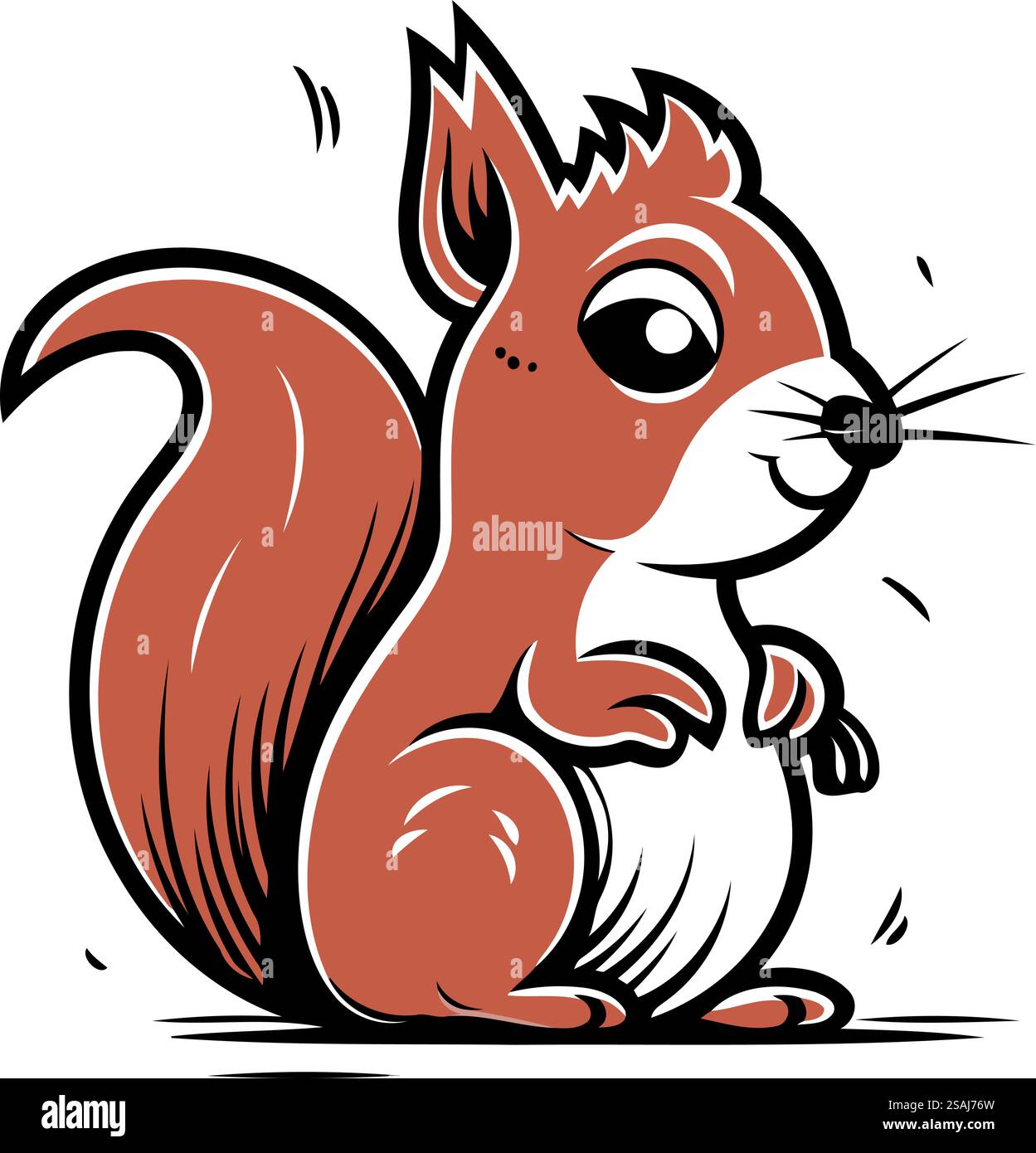Squirrel. Vector illustration. Isolated on a white background Stock ...