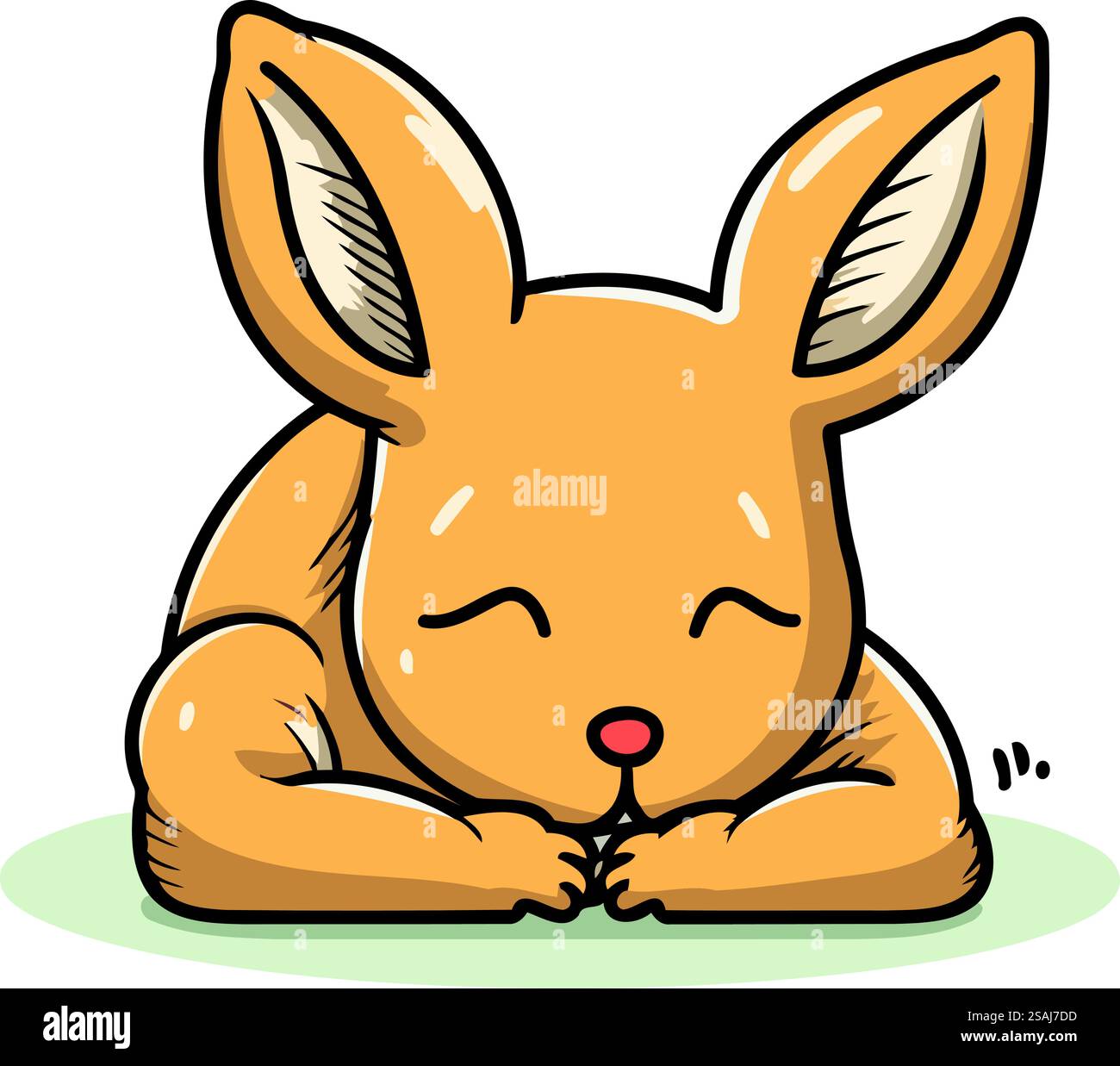 Cute cartoon bunny. Vector illustration isolated on a white background ...