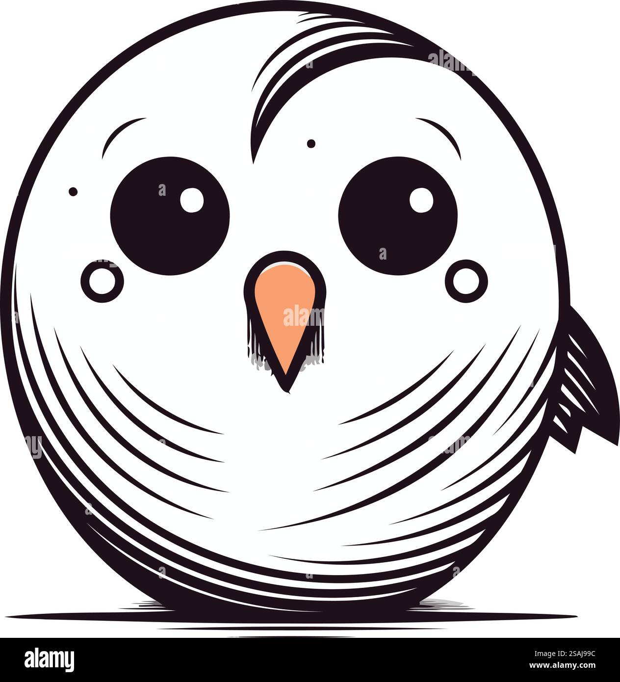 Cute cartoon owl. Vector illustration isolated on a white background ...