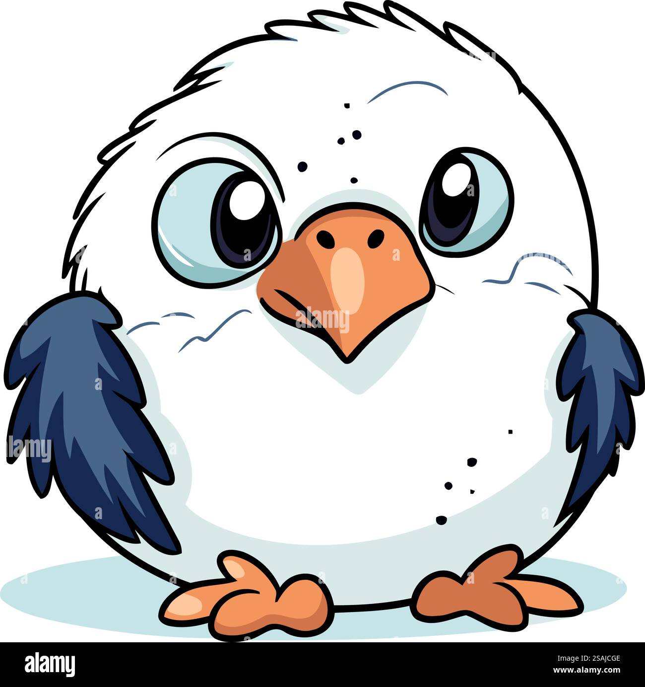 Illustration of a Cute Little Bird on White Background Vector Stock ...