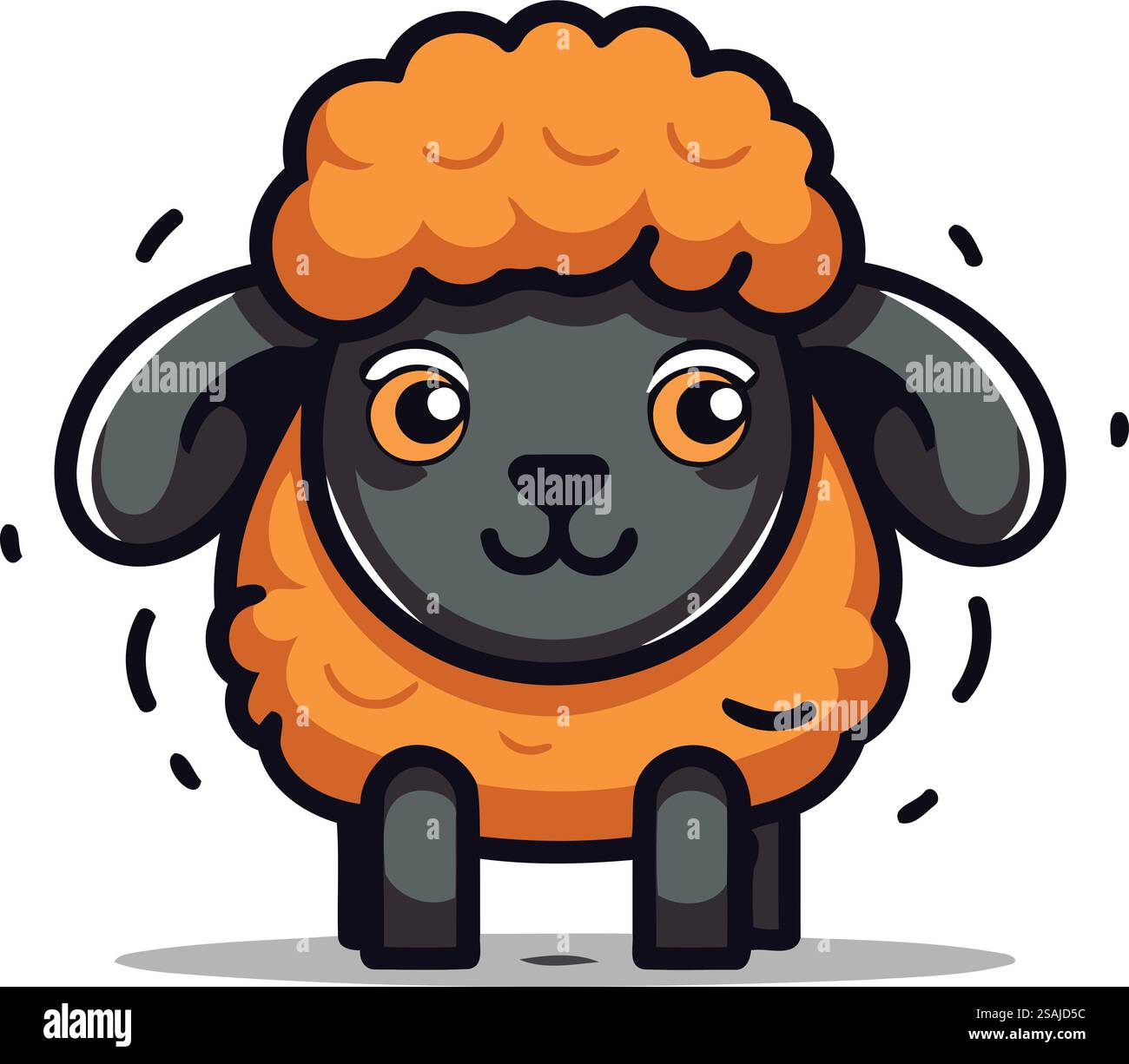 Cute sheep cartoon character. Vector illustration in a flat style Stock ...
