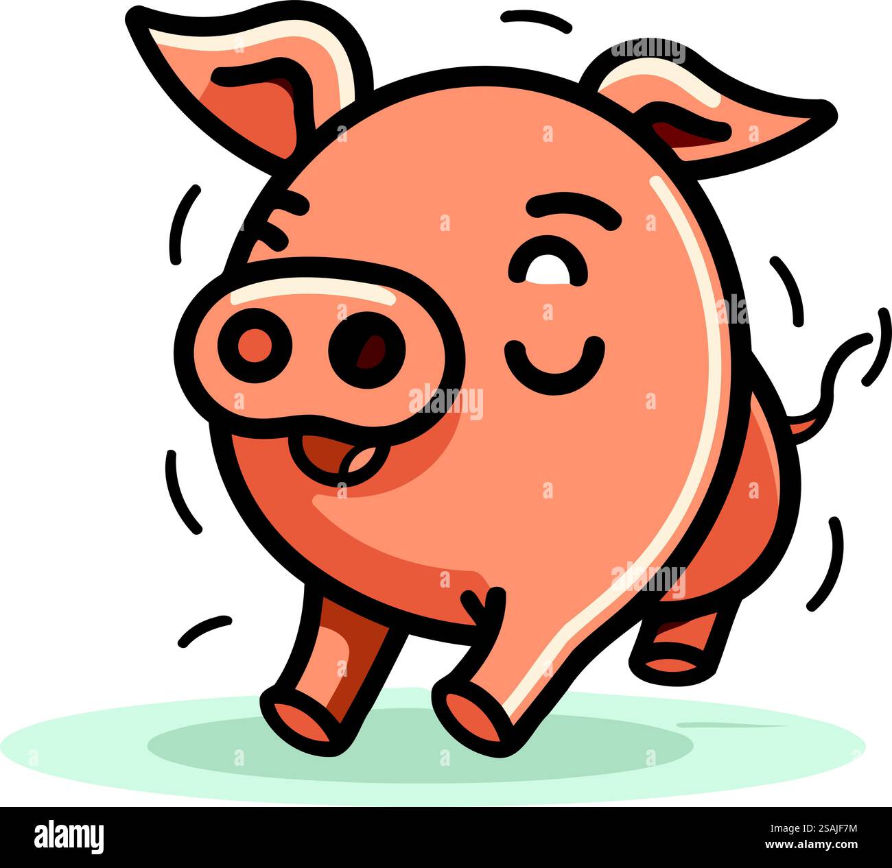 Happy pig smiling Stock Vector Images - Alamy