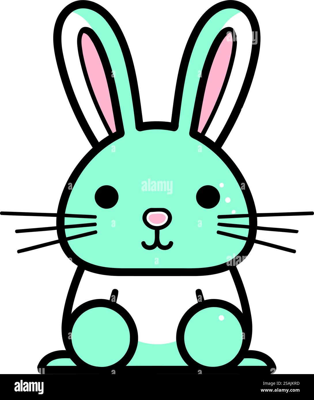 cute rabbit animal cartoon vector illustration graphic design vector ...