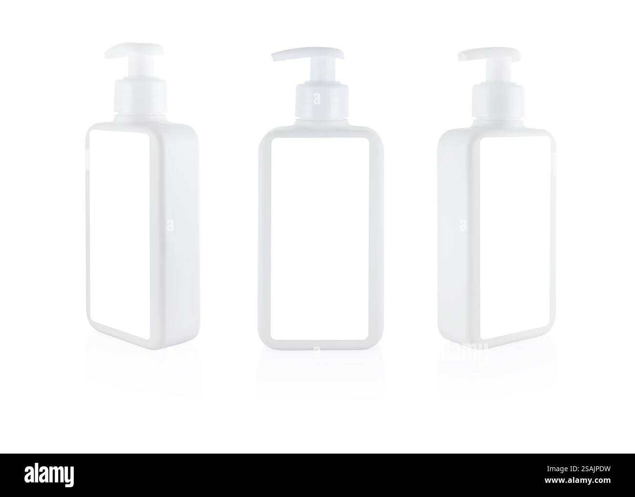 Set bottles for cosmetics with a dispenser on a transparent background ...