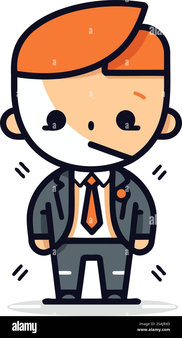 Businessman Character Vector. Flat Design. Isolated Illustration Stock ...