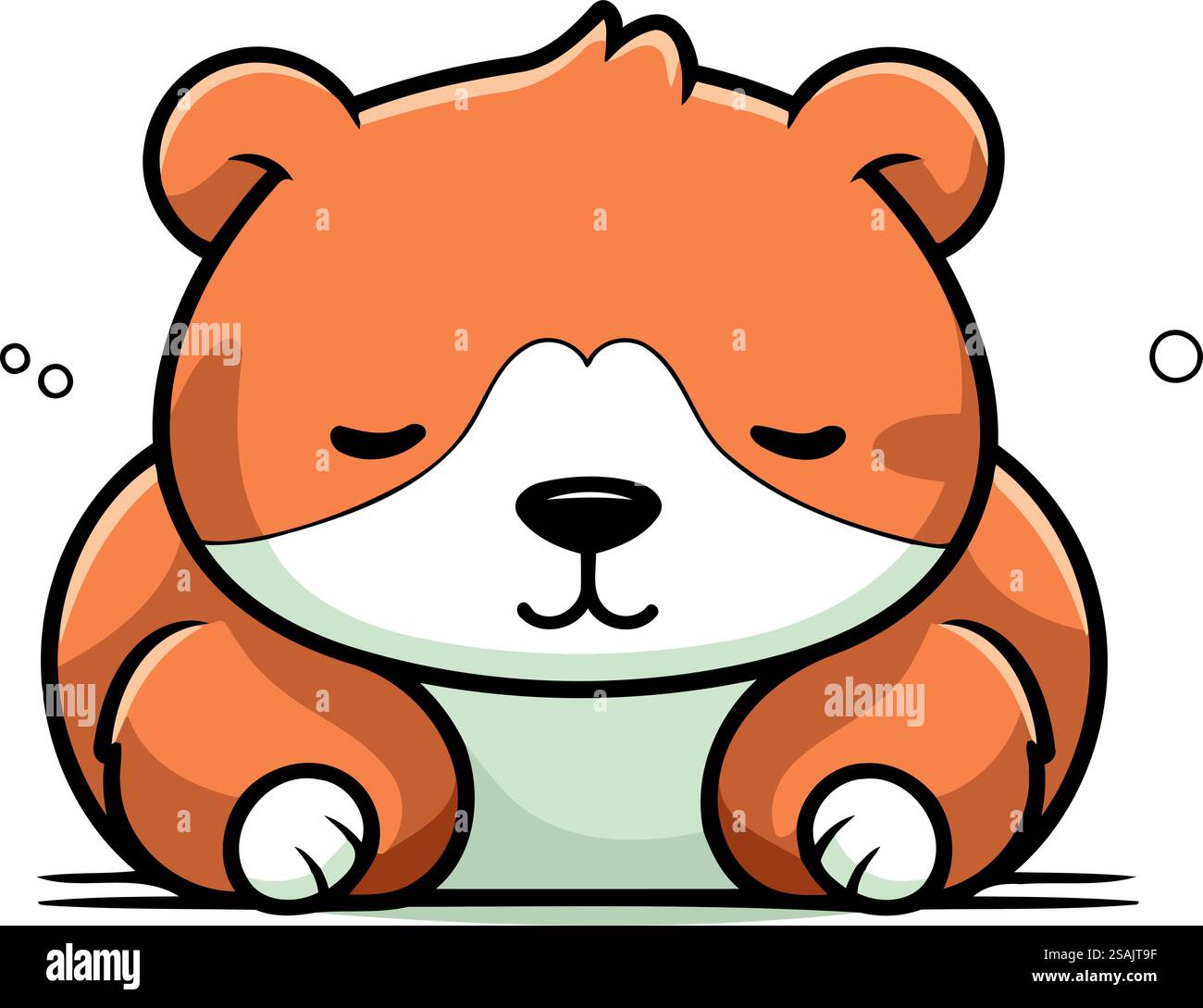 Cute hamster sitting. Vector illustration of a hamster Stock Vector ...