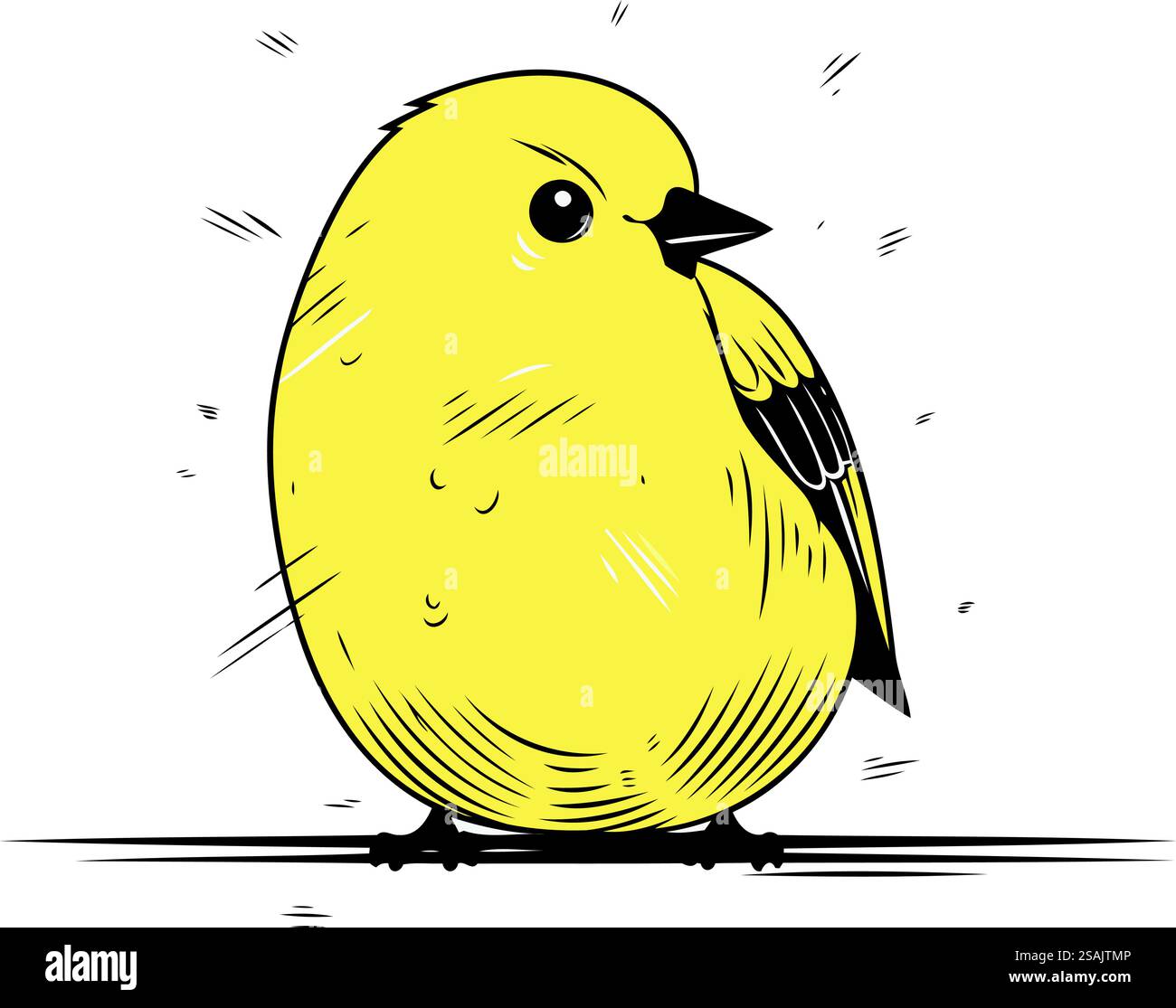 Illustration of a cute bird on white background. Vector illustration ...