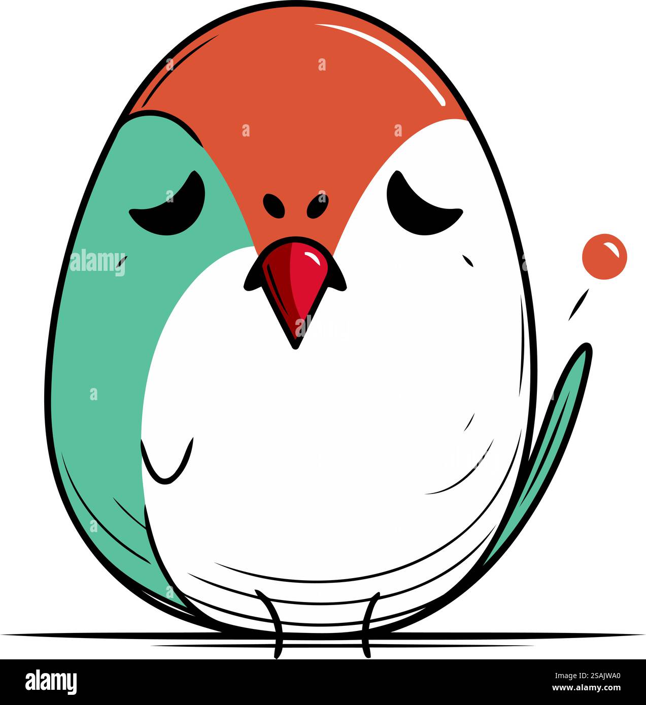 Cute little bird. Hand drawn vector illustration in cartoon style Stock ...
