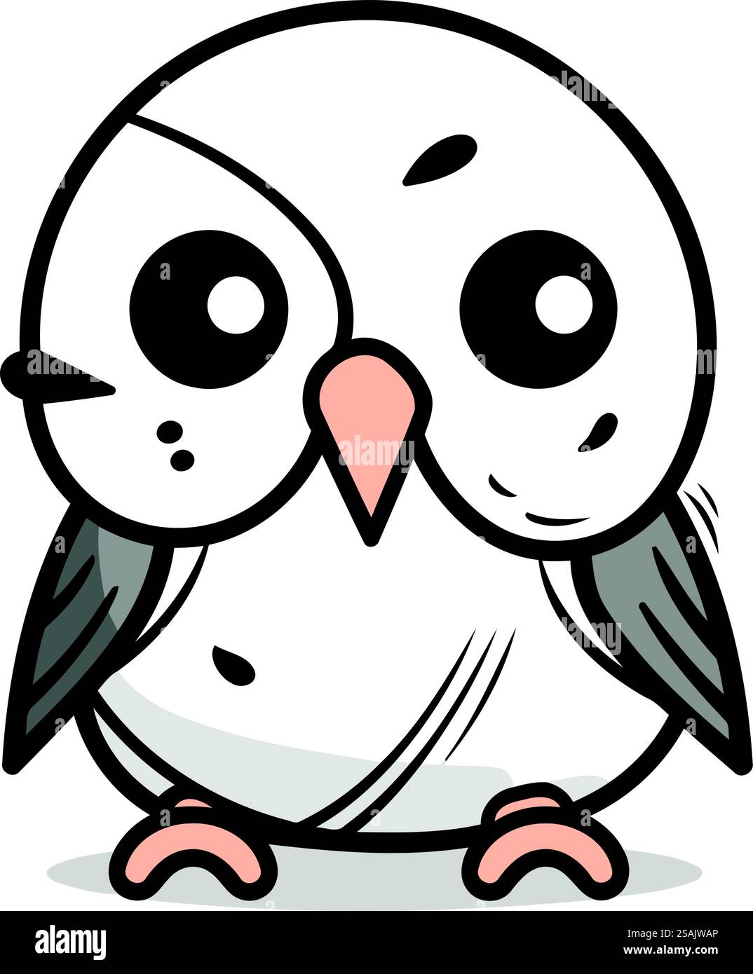 Cute Owl Cartoon Vector Illustration. Isolated On White Background ...