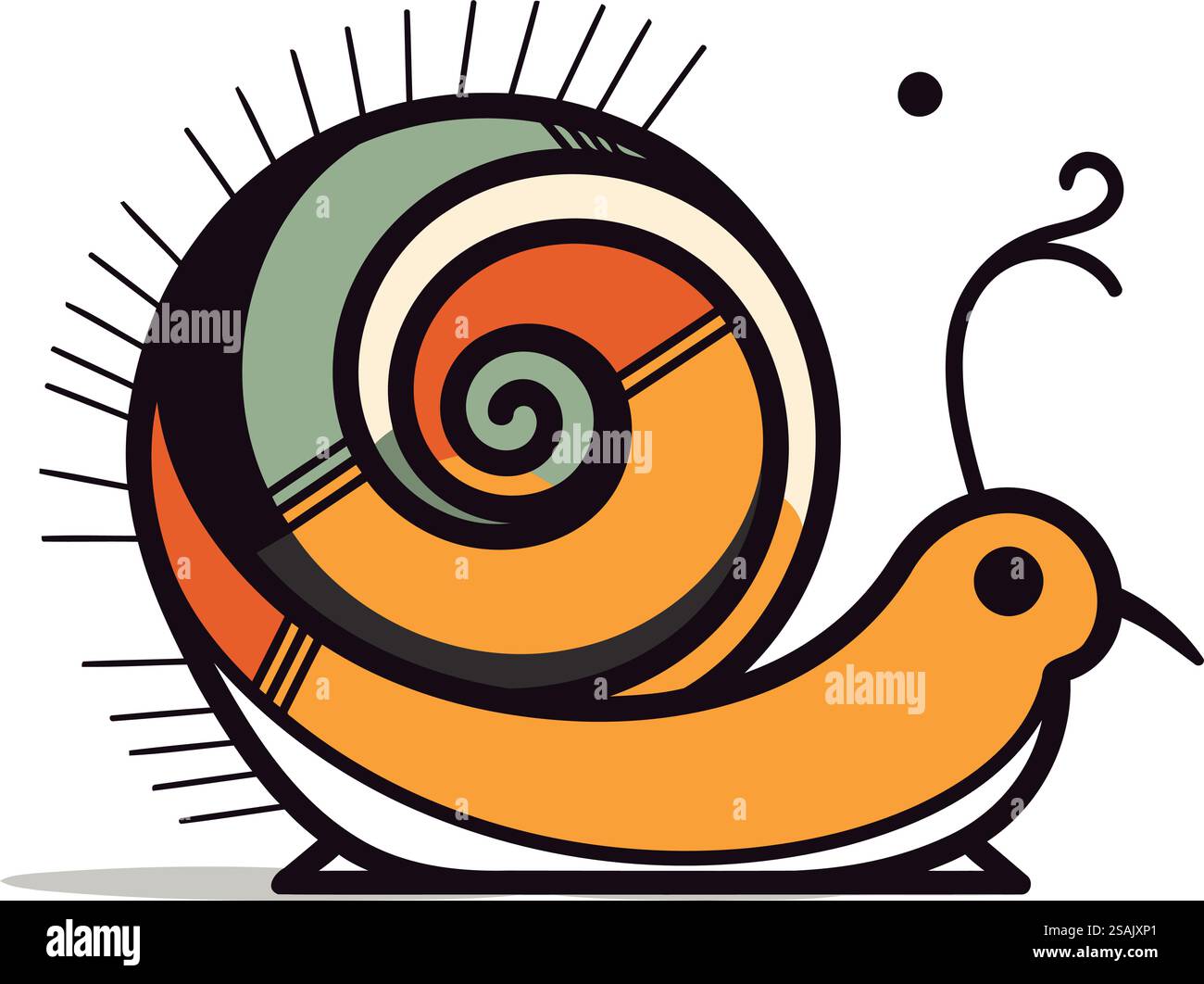 Snail icon. Vector illustration of a snail in cartoon style Stock ...