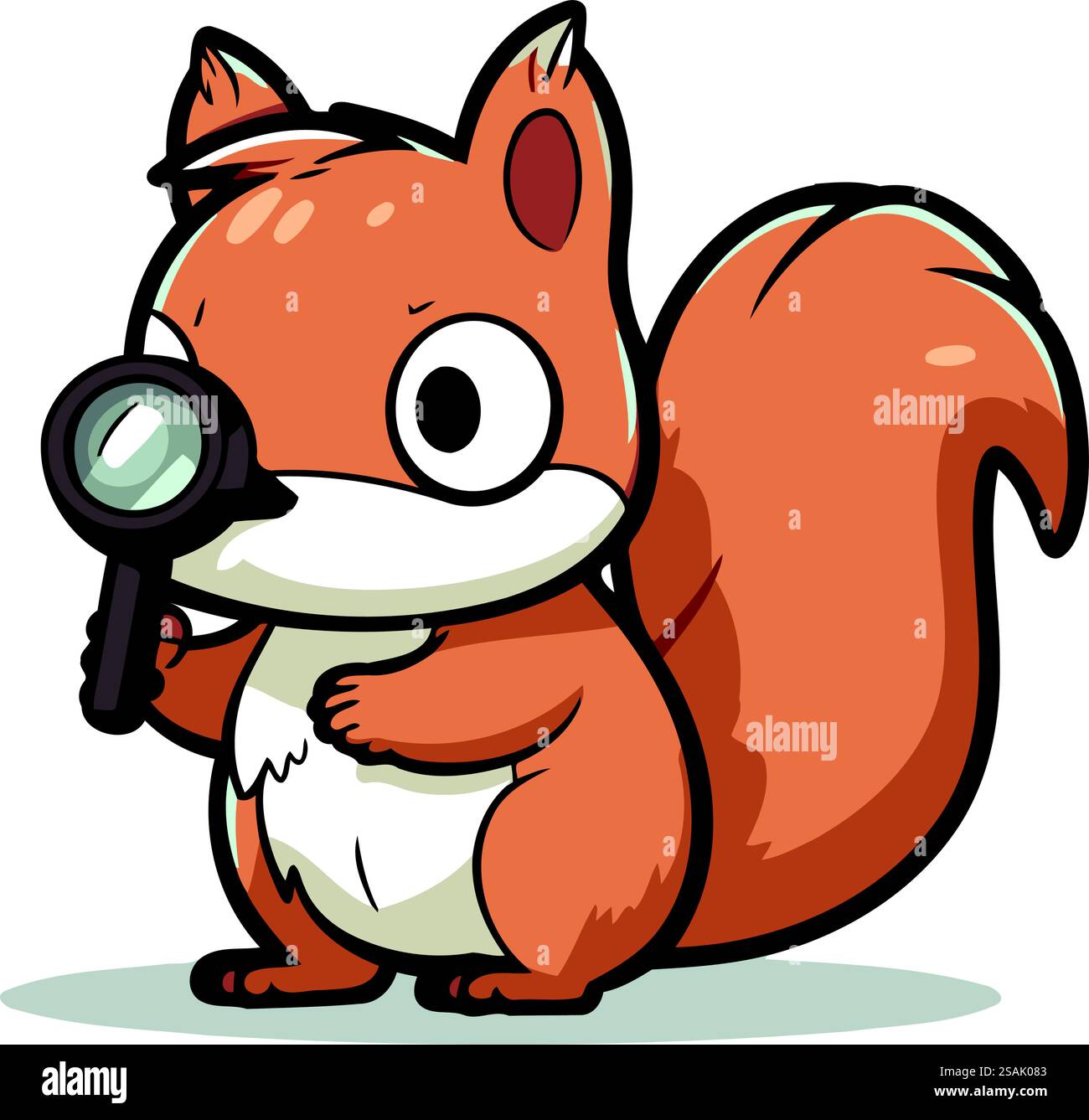 Squirrel Magnifying Glass - 2.5x Magnification Cast Iron Decorative Helper