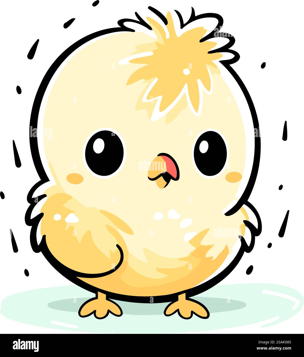 Illustration of a Cute Little Chick. Vector Illustration Stock Vector ...