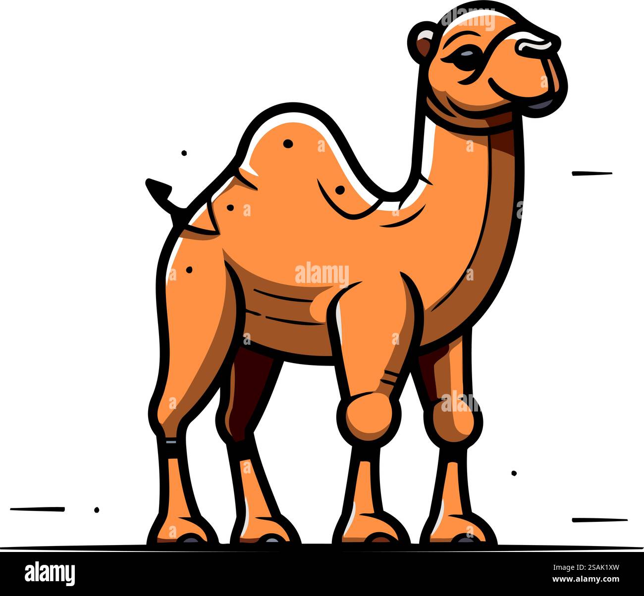 Small Camel Vector Camel. Vector illustration in flat style. Isolated on white background ...