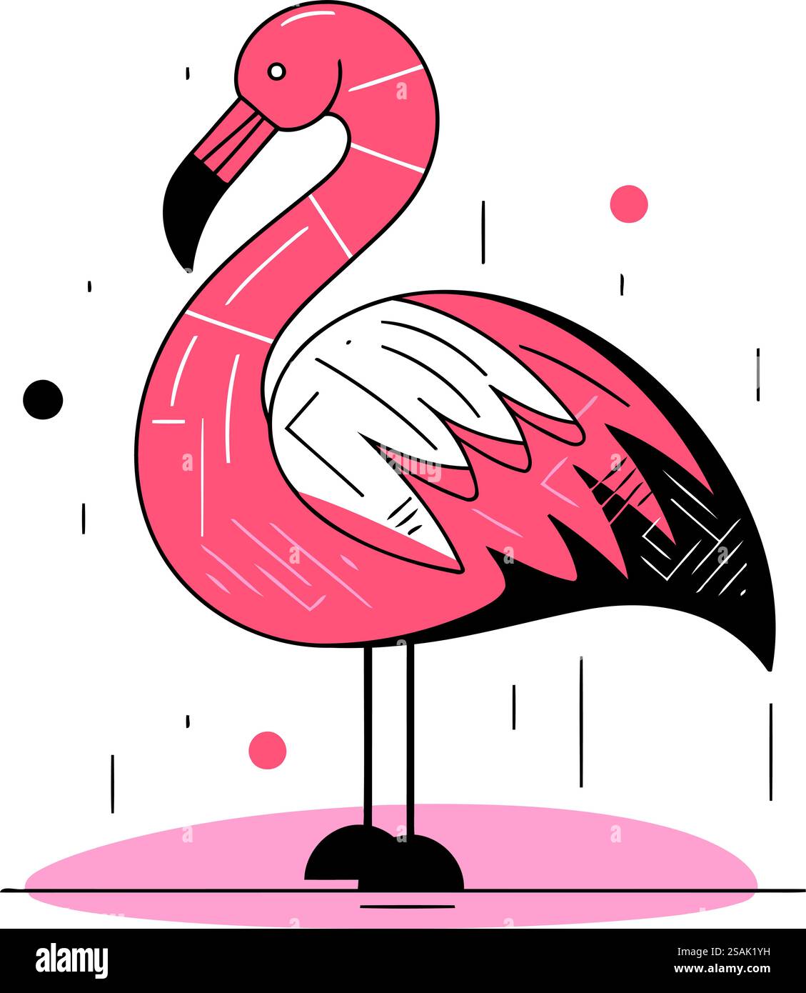 Flamingo vector illustration. Flamingo flat style design Stock Vector ...