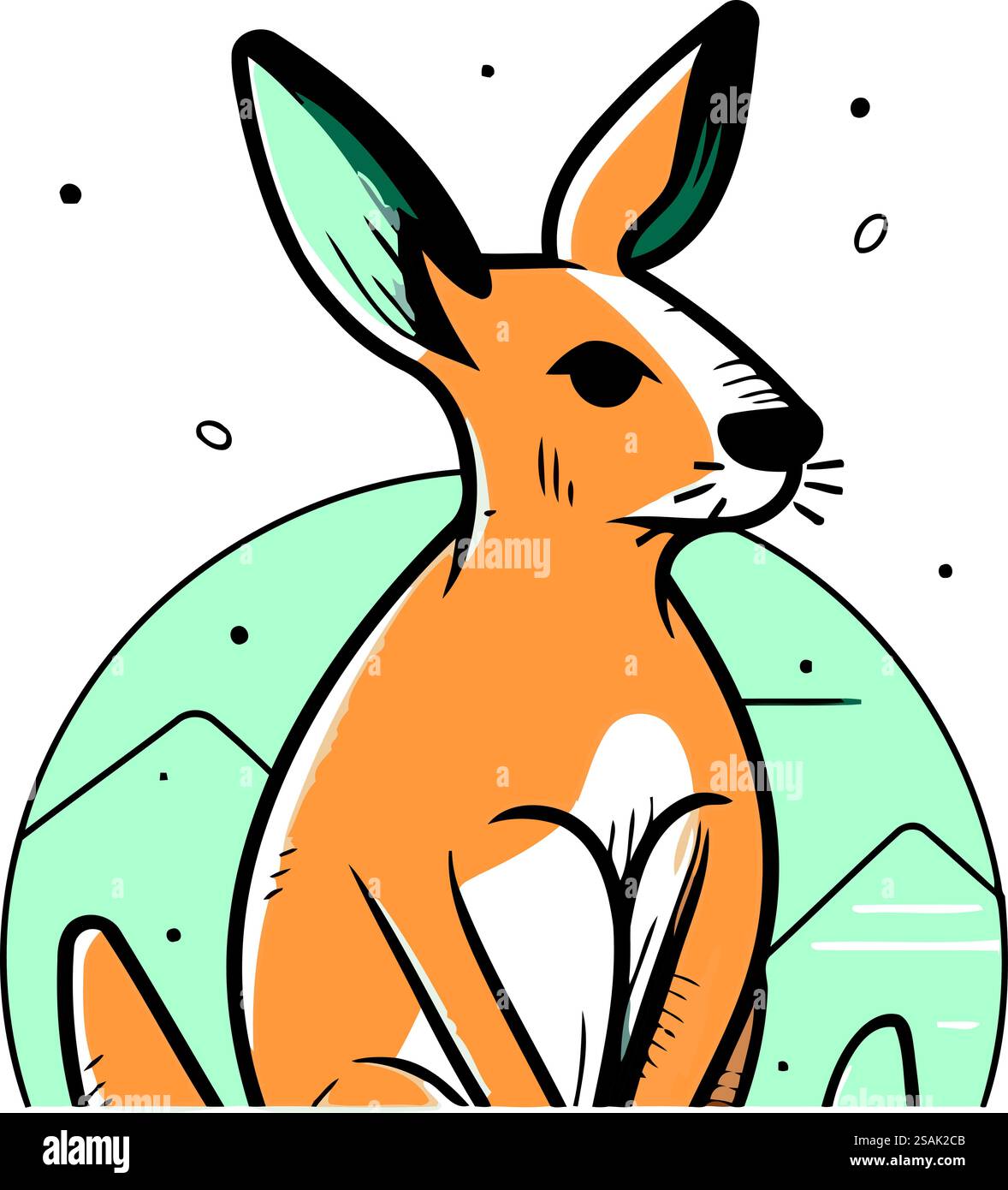 Kangaroo icon. Vector illustration of cute kangaroo Stock Vector Image ...