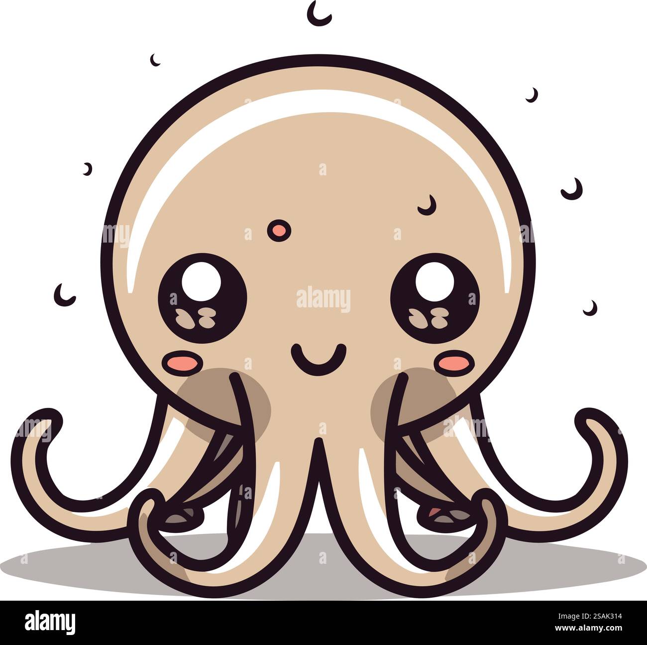 Cute Octopus Cartoon Mascot Character Vector Illustration Stock Vector ...