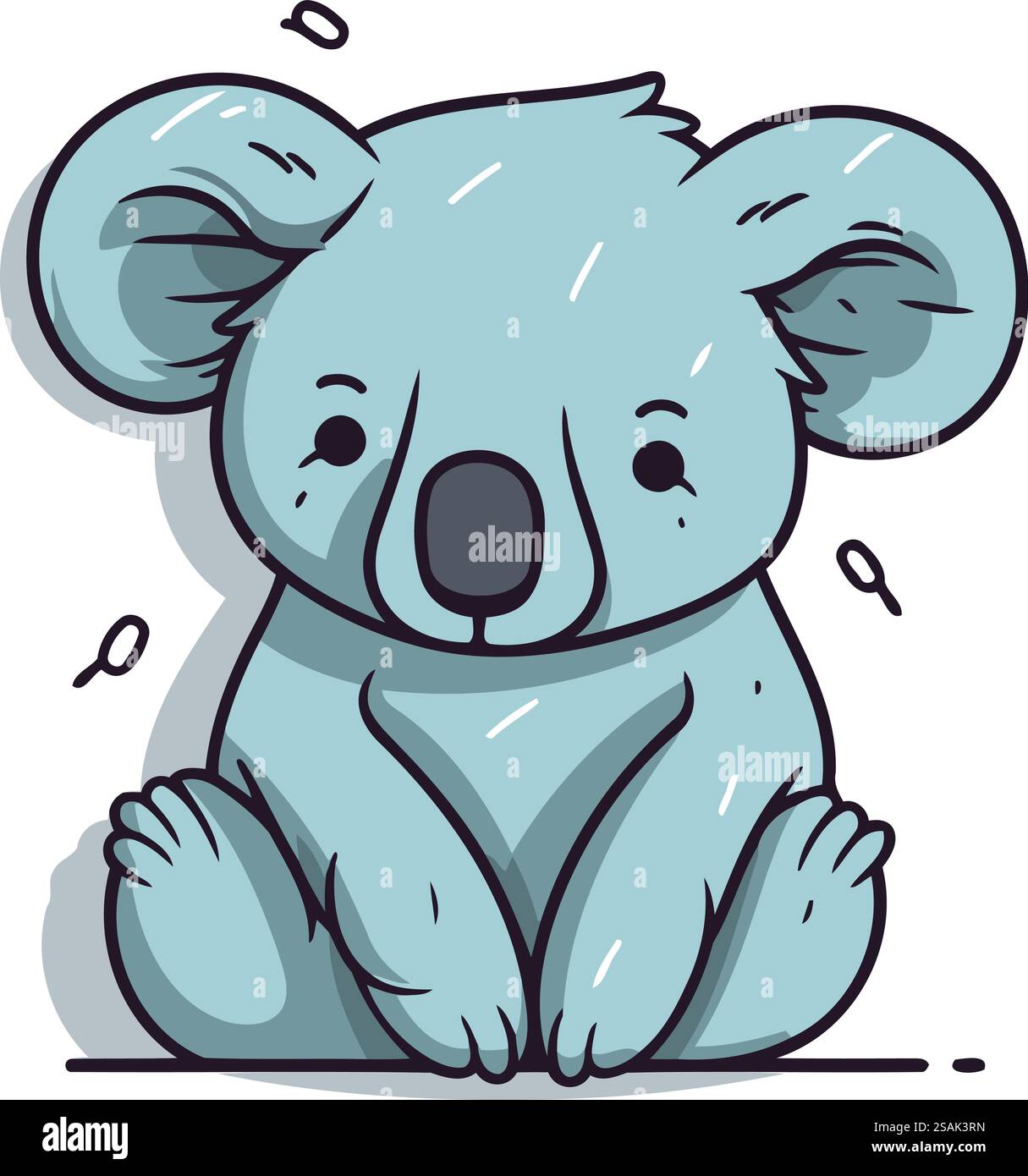 Cute cartoon koala. Vector illustration of a cute koala Stock Vector ...