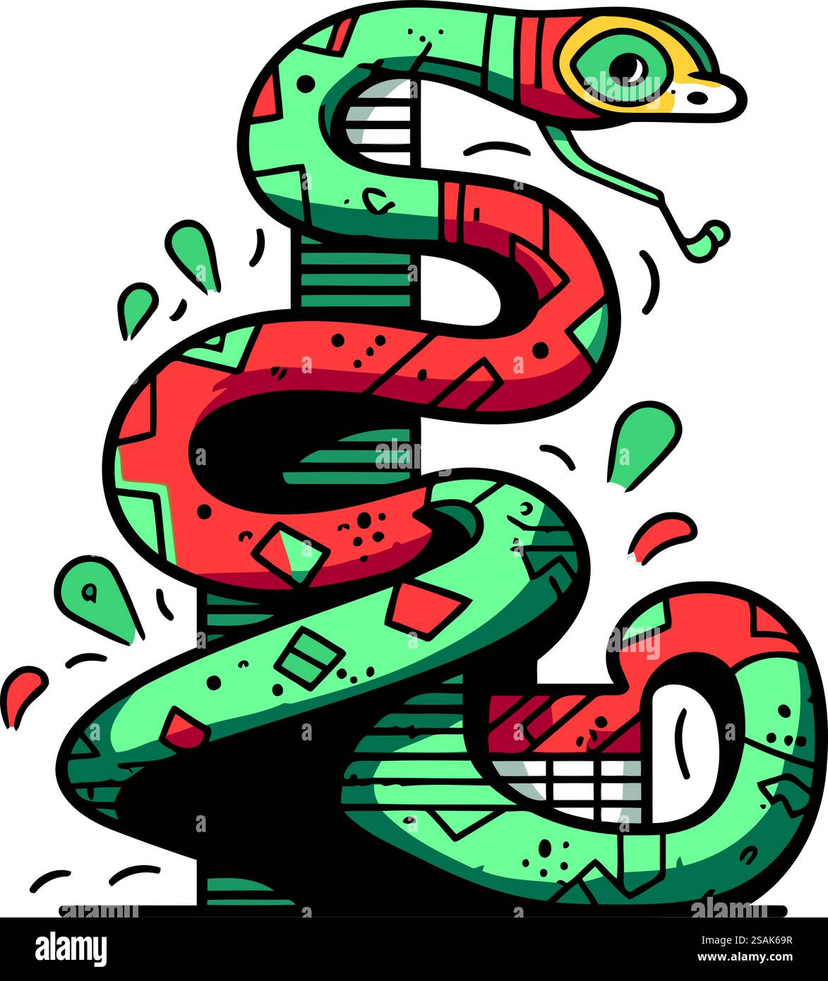 Snake zodiac sign. Astrological horoscope. Vector illustration Stock Vector