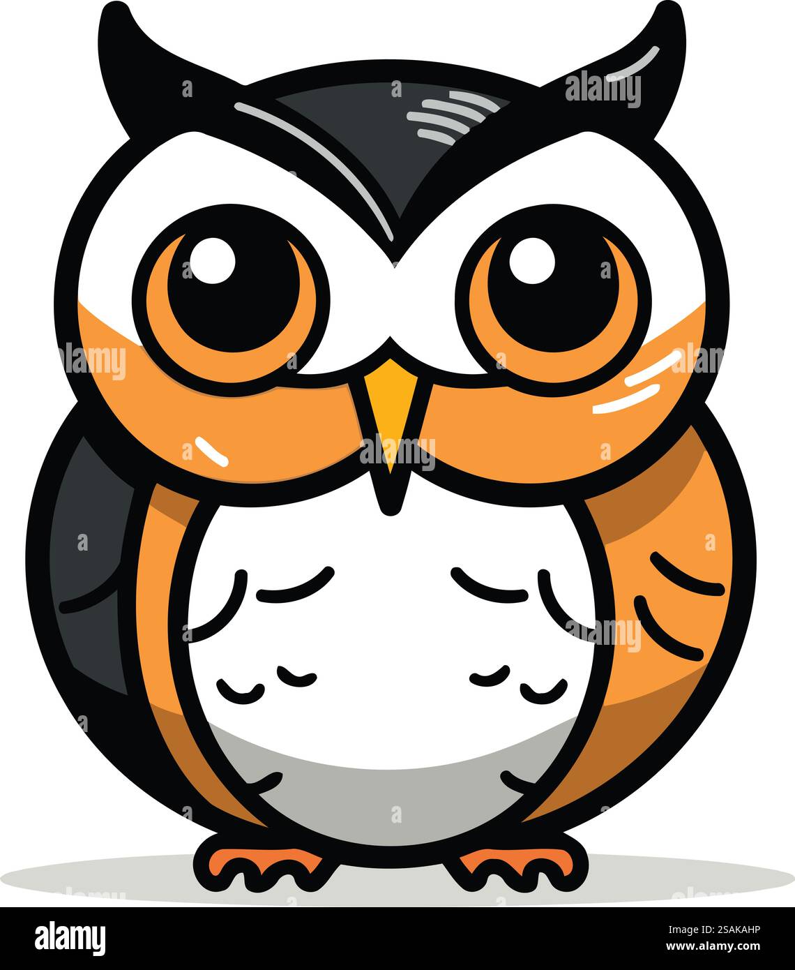 Owl cartoon vector illustration on white background. Cute owl Stock ...