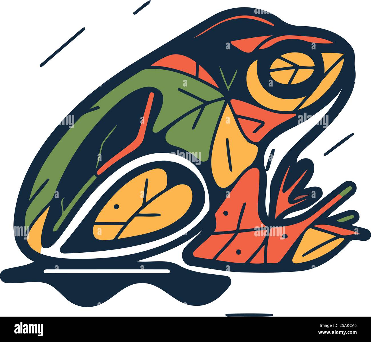 Frog. Vector illustration. Isolated on a white background Stock Vector ...