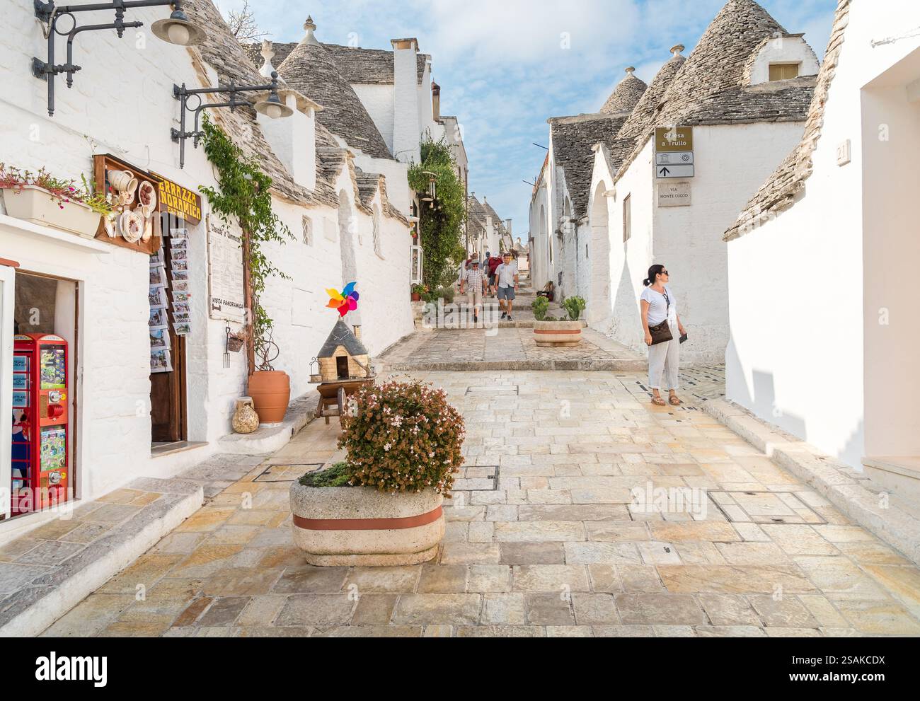Alberobello Puglia Italy October 5 2023 Tourists Visiting The alberobello-puglia-italy-october-5-2023-tourists-visiting-the