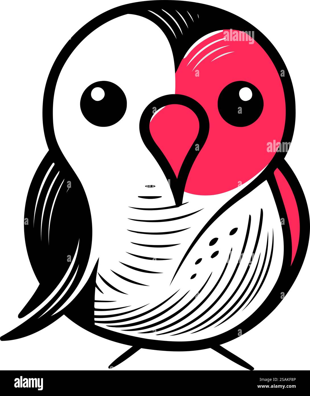 Vector illustration of a cute little bird isolated on a white ...