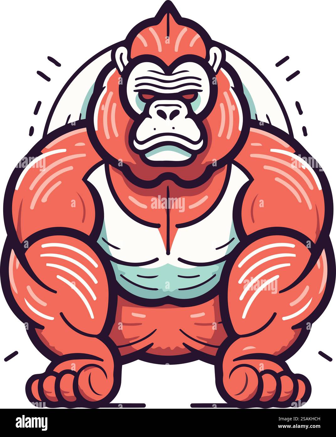 Gorilla mascot. Cartoon illustration of gorilla mascot for web design ...