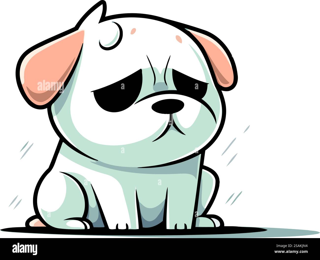 Cute cartoon dog. Vector illustration isolated on a white background ...