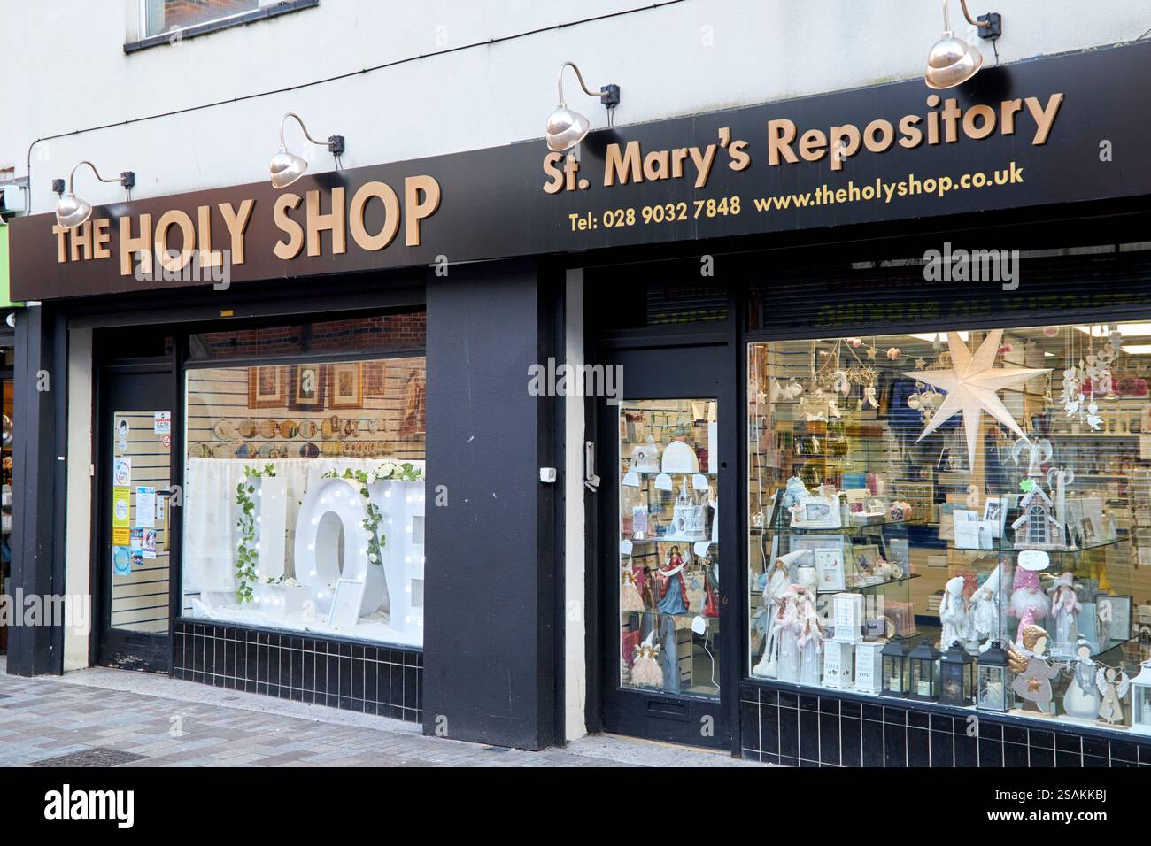 the holy shop st marys repository belfast, northern ireland, uk Stock Photo